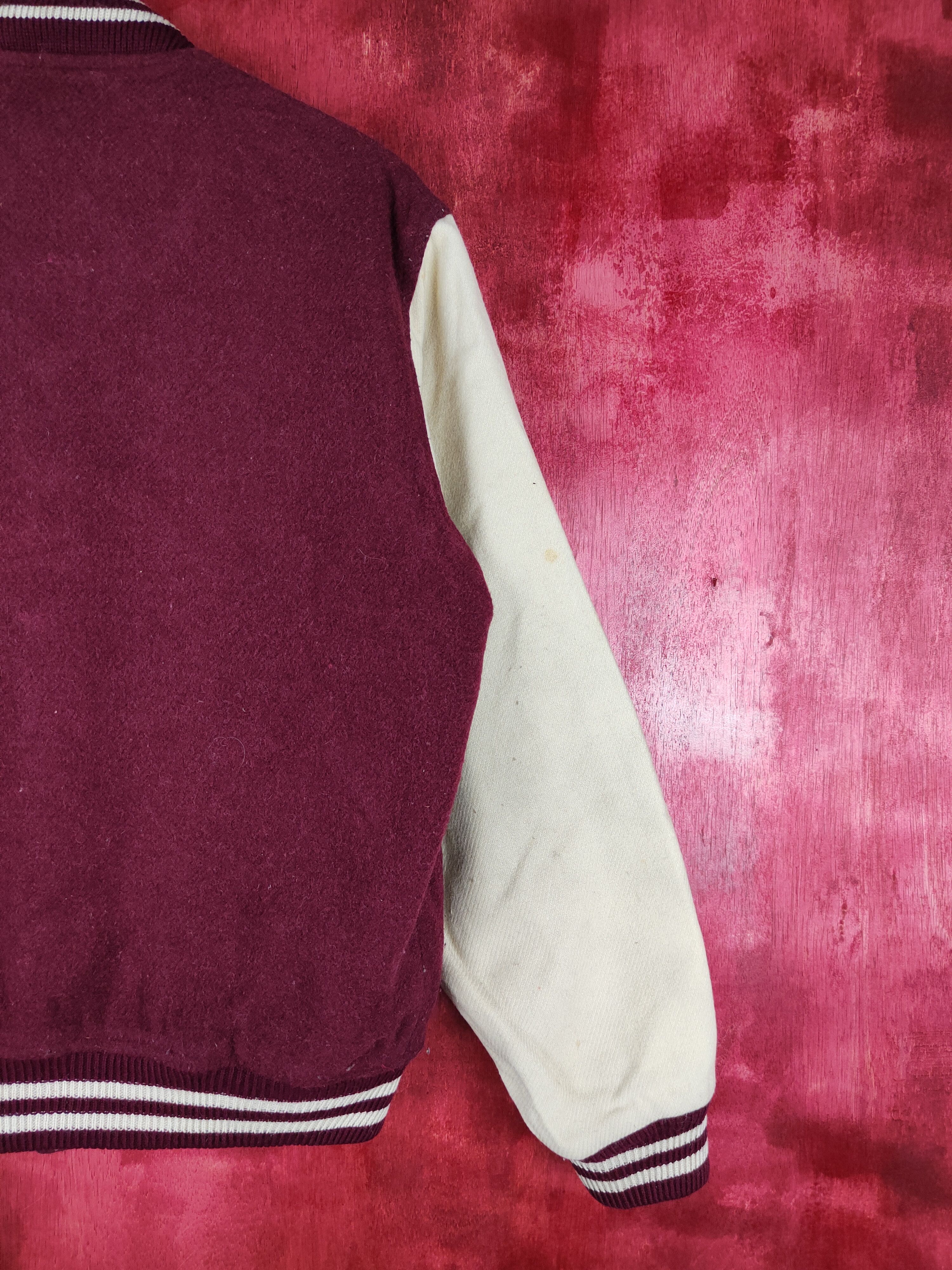 Japanese Brand Campux Maroon plain Sweater varsity #4297 Size US S / EU 44-46 / 1 - 9 Thumbnail