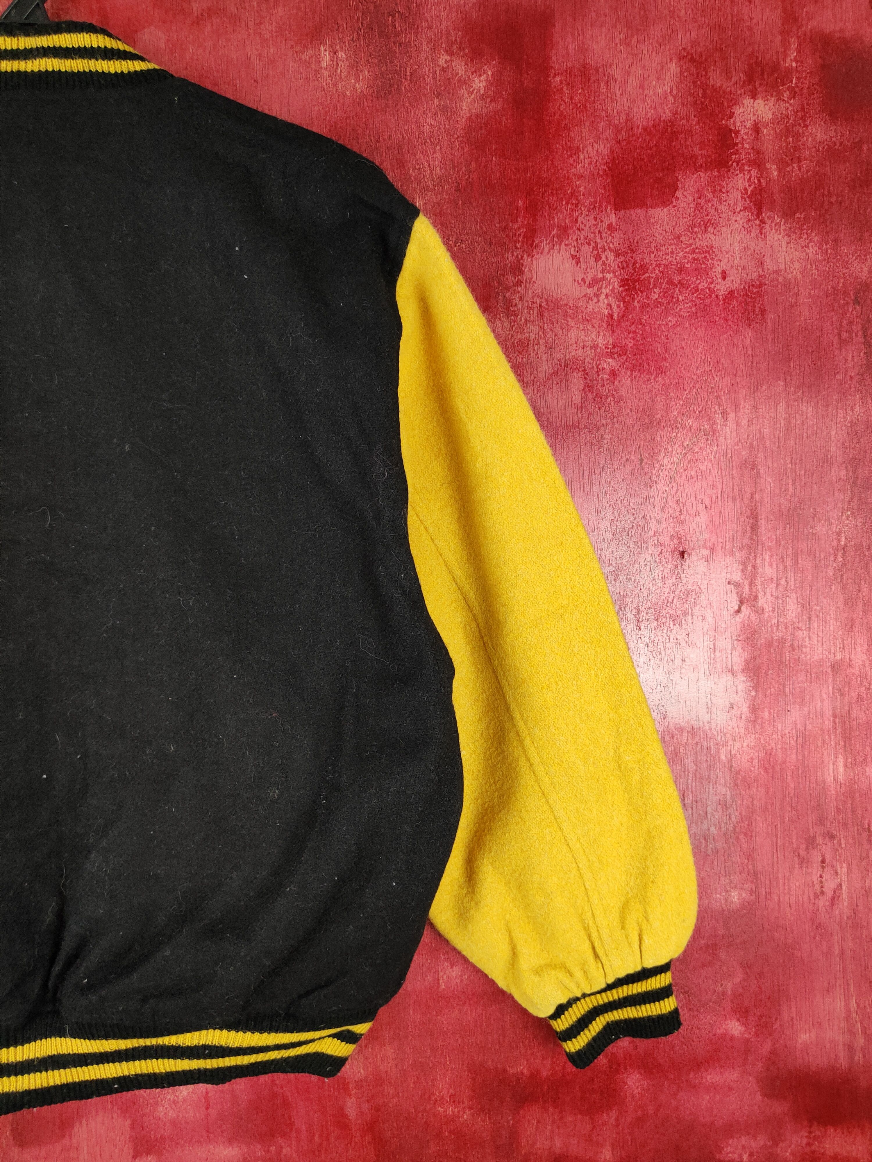 Japanese Brand Words Worth Black/Yellow plain Sweater varsity #4300 Size US S / EU 44-46 / 1 - 8 Thumbnail