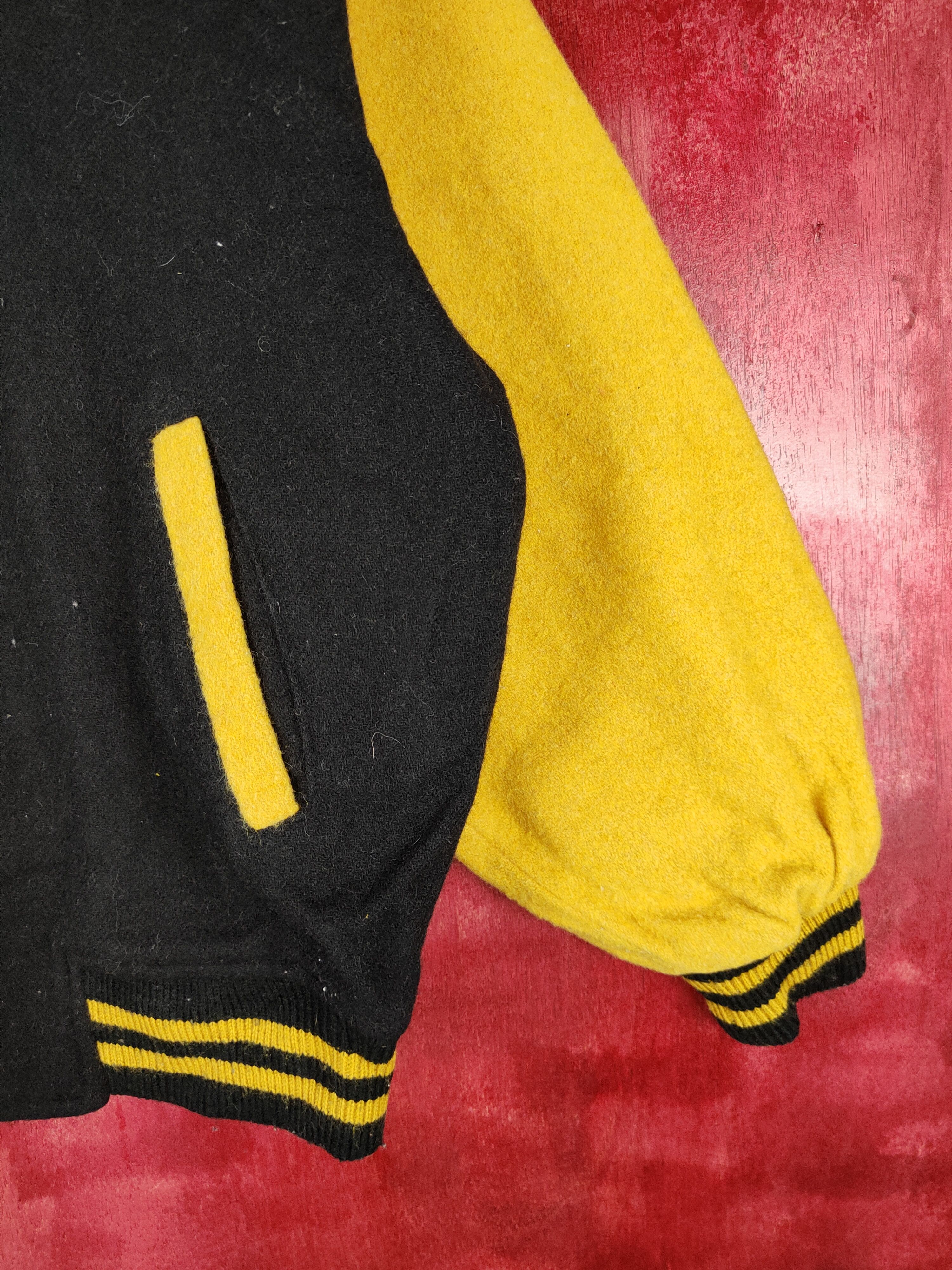 Japanese Brand Words Worth Black/Yellow plain Sweater varsity #4300 Size US S / EU 44-46 / 1 - 2 Thumbnail