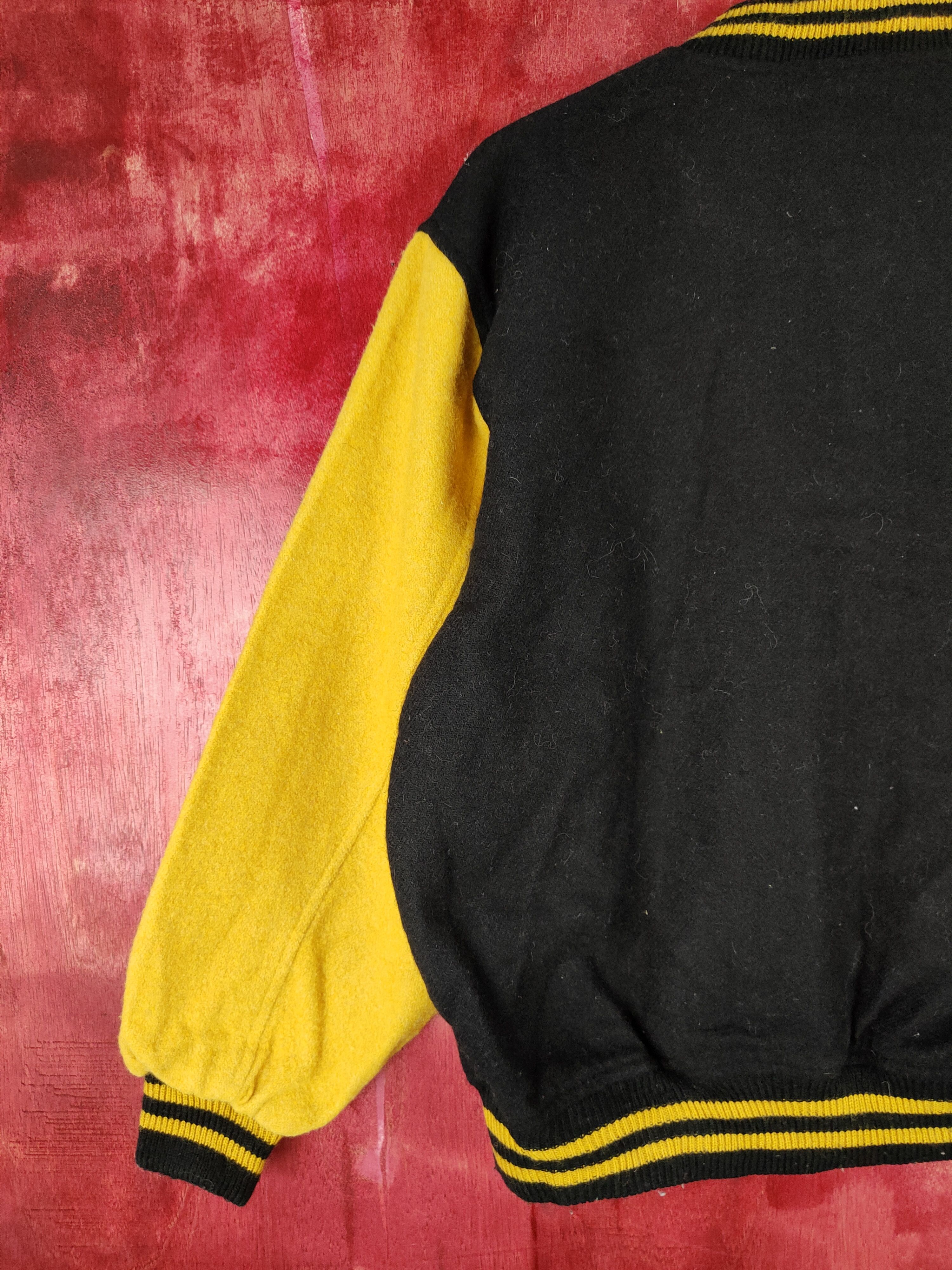 Japanese Brand Words Worth Black/Yellow plain Sweater varsity #4300 Size US S / EU 44-46 / 1 - 7 Thumbnail
