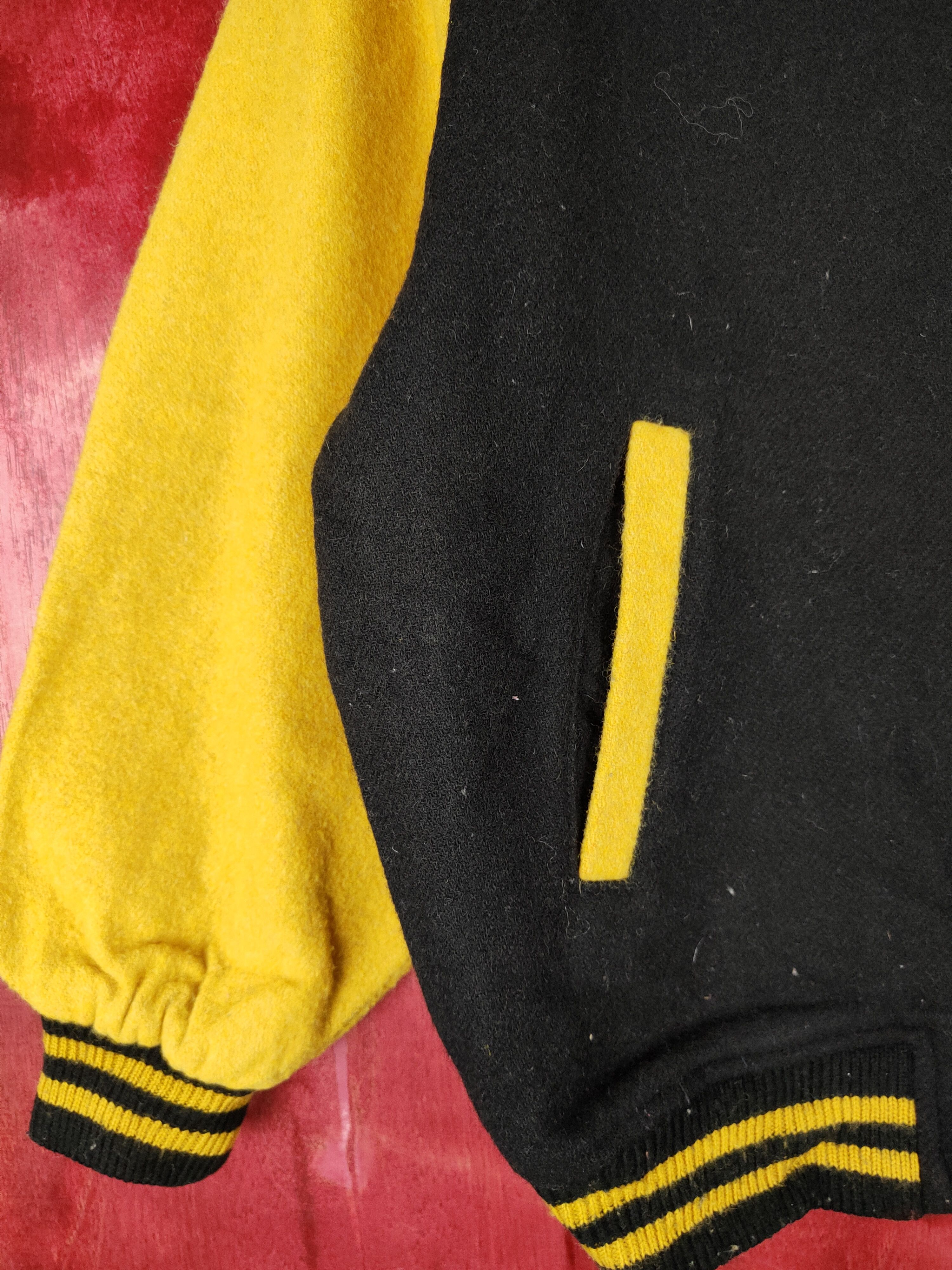 Japanese Brand Words Worth Black/Yellow plain Sweater varsity #4300 Size US S / EU 44-46 / 1 - 3 Thumbnail