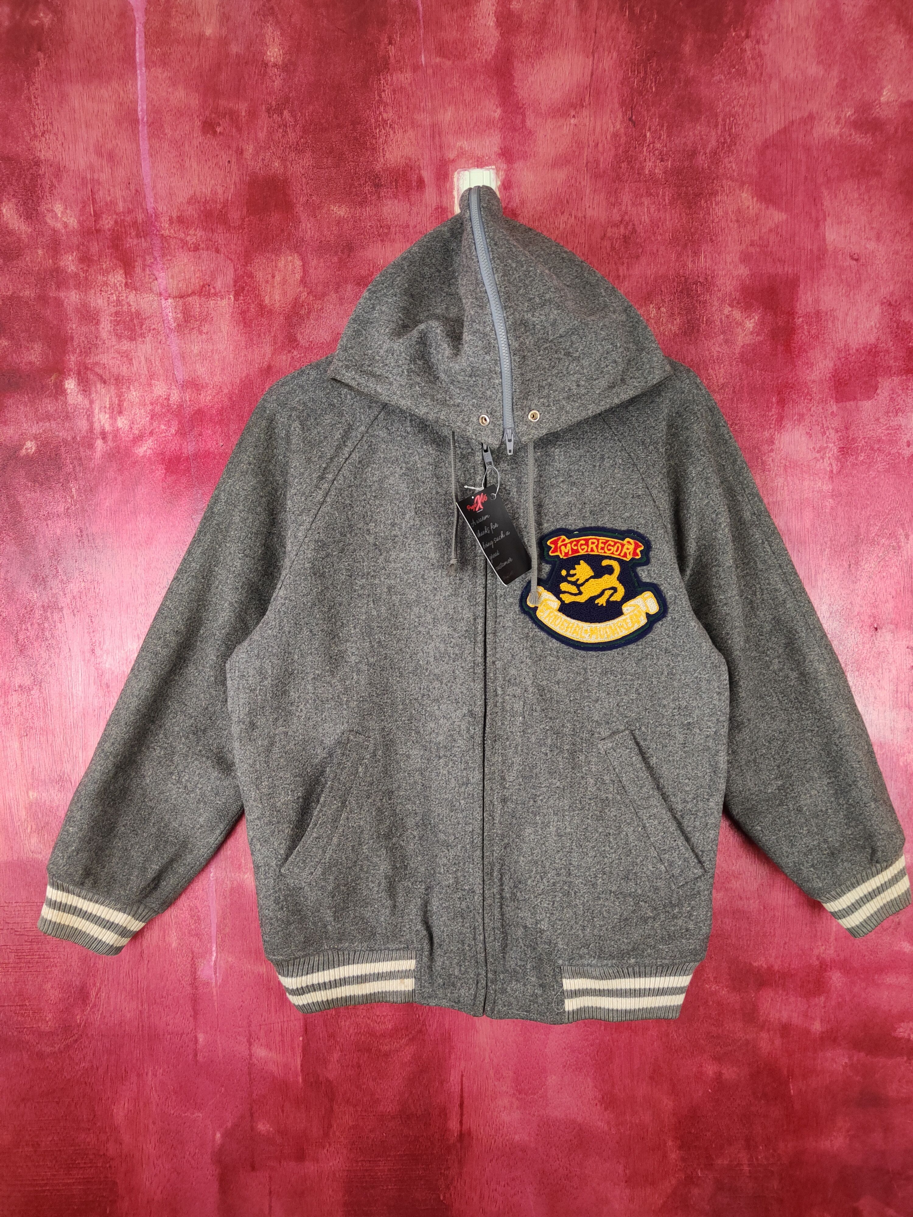 image of Mcgregor Gray Hoodie Varsity Vintage 5177 in Grey, Women's (Size Small)