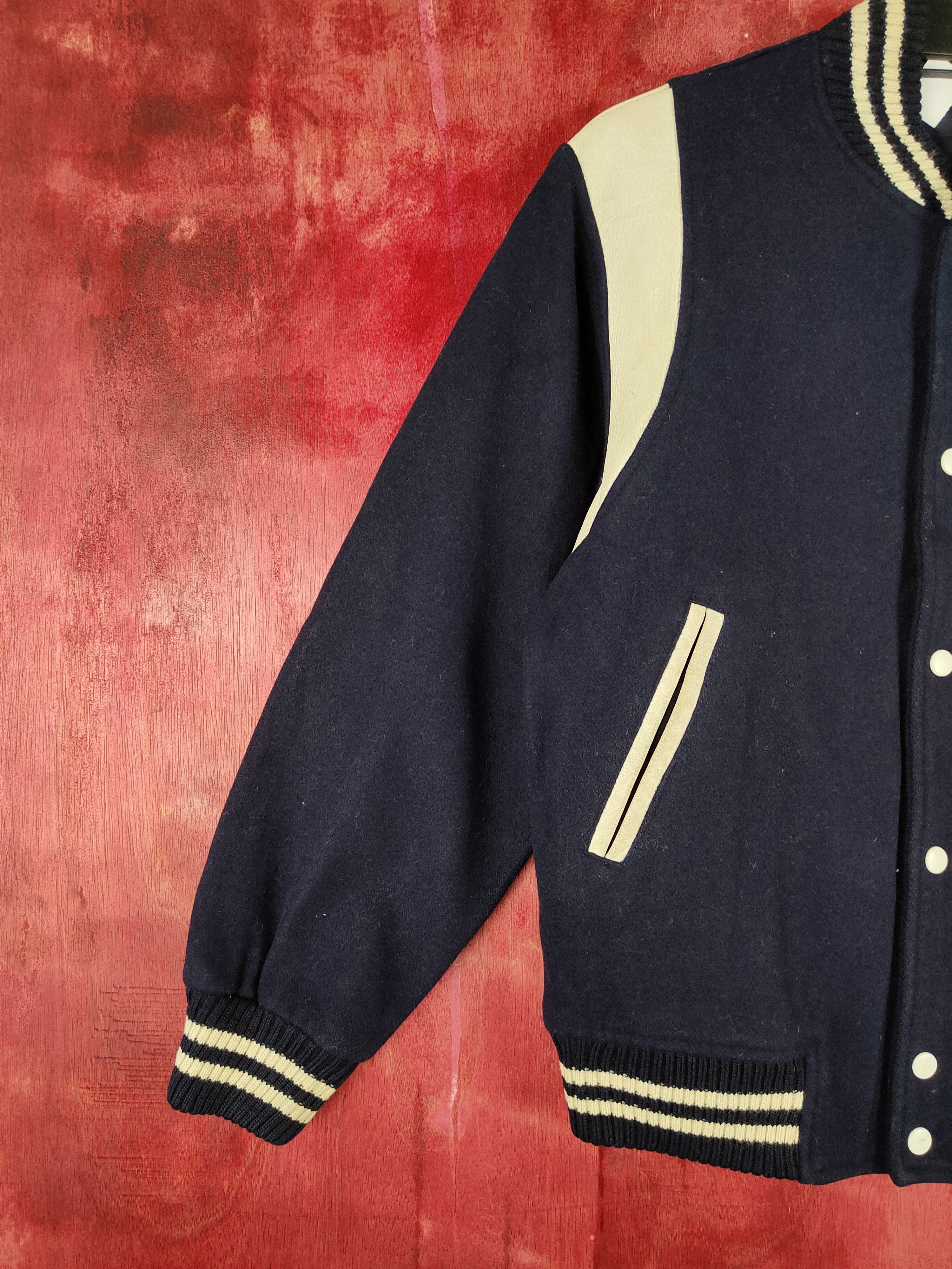 Japanese Brand Authentic Traditional Dark Blue varsity jacket #4349 Size US S / EU 44-46 / 1 - 5 Thumbnail
