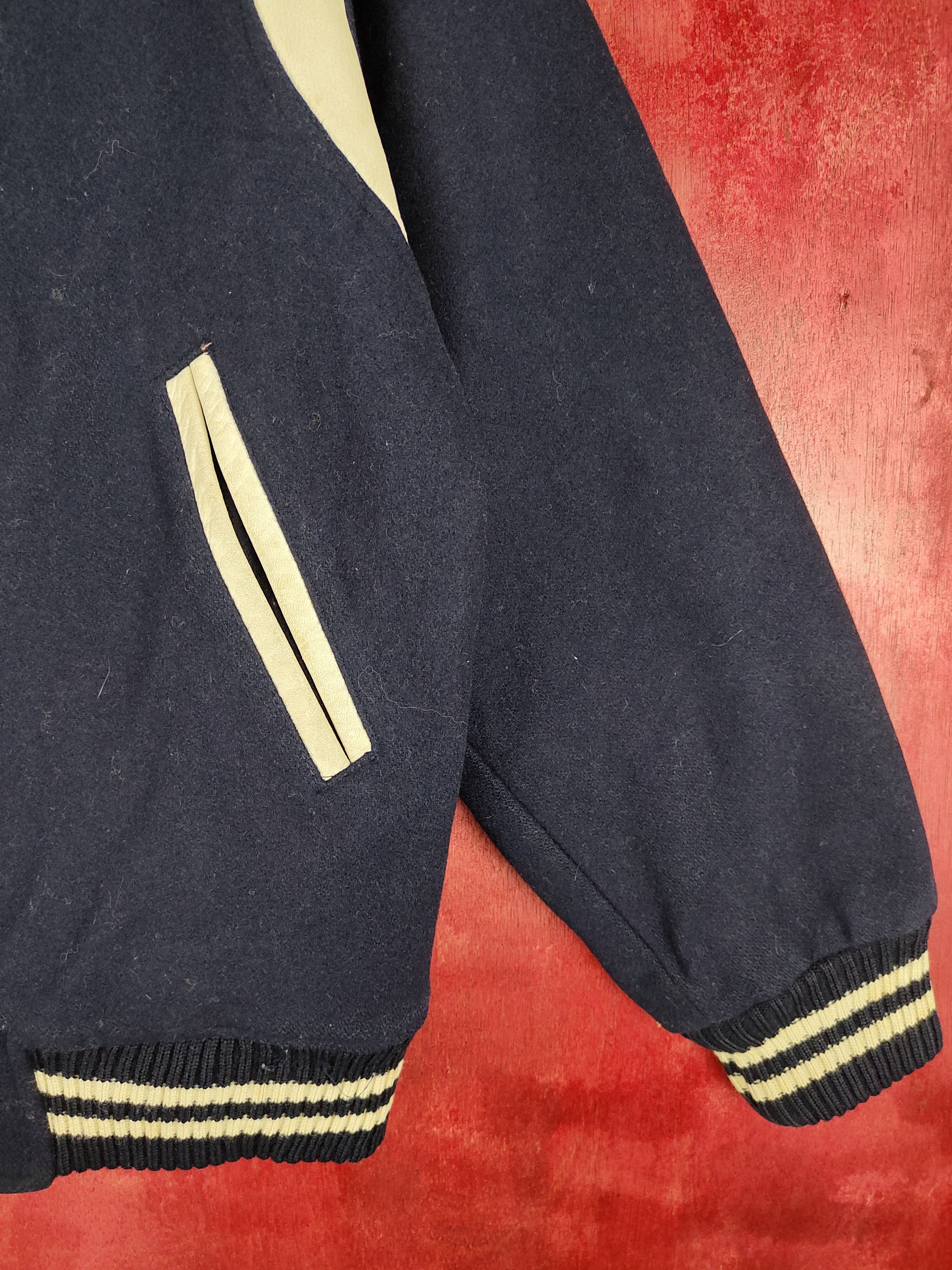 Japanese Brand Authentic Traditional Dark Blue varsity jacket #4349 Size US S / EU 44-46 / 1 - 3 Thumbnail