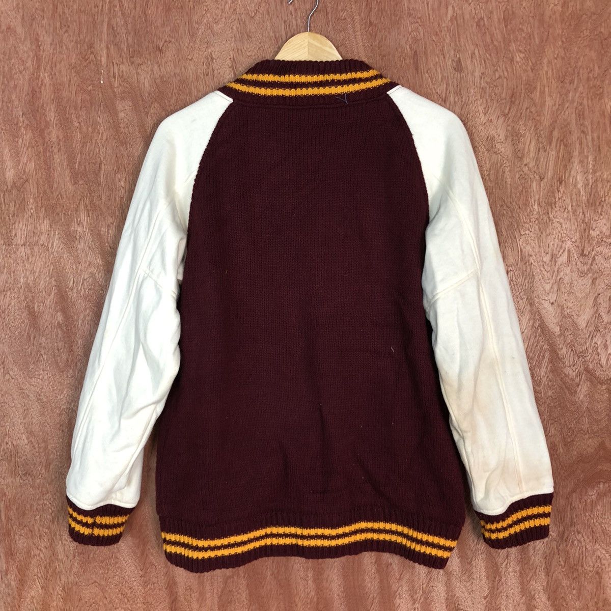 Japanese Brand DLL Generate Maroon Varstiy Jacket #1672 Size US M / EU 48-50 / 2 - 14 Thumbnail