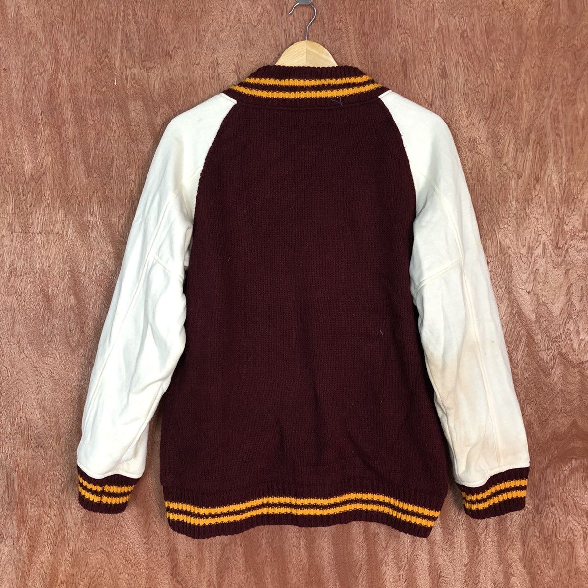 Japanese Brand DLL Generate Maroon Varstiy Jacket #1672 Size US M / EU 48-50 / 2 - 12 Thumbnail