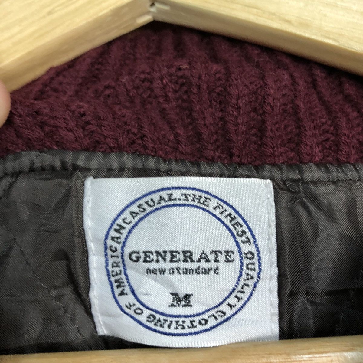Japanese Brand DLL Generate Maroon Varstiy Jacket #1672 Size US M / EU 48-50 / 2 - 11 Thumbnail