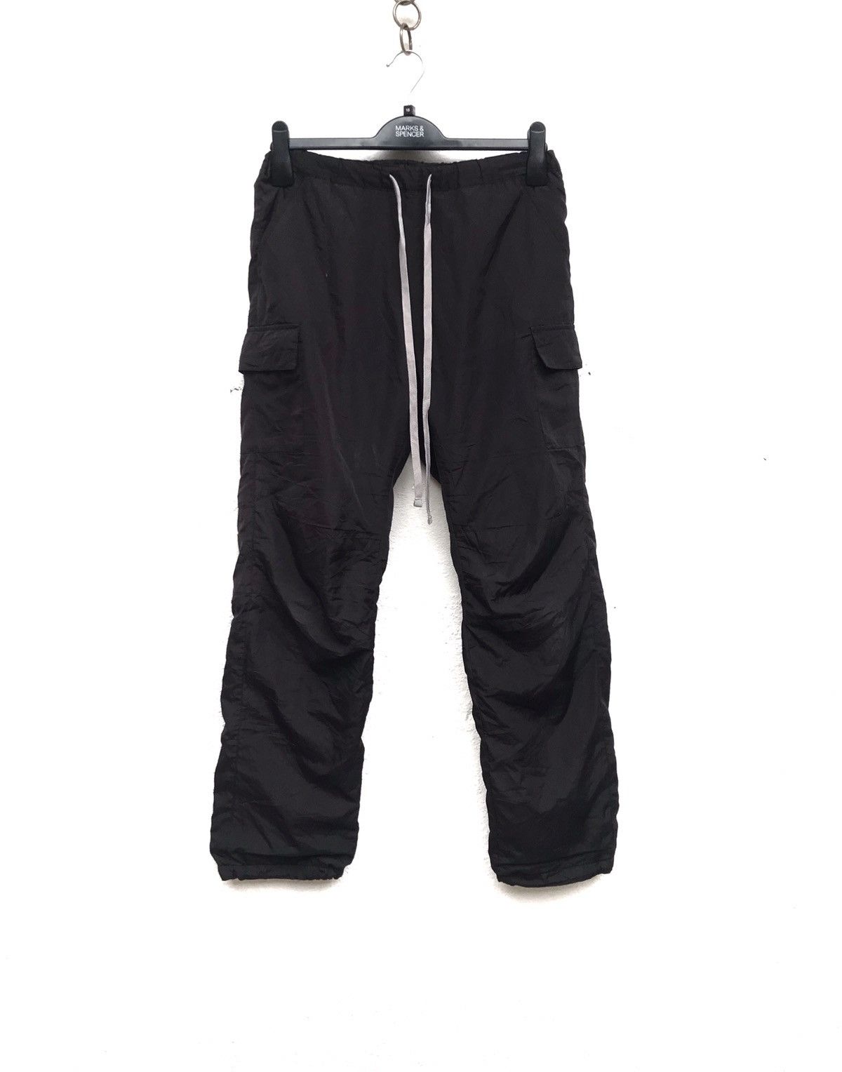 image of Gu Brand Cargo Track Pants in Black, Men's (Size 26)