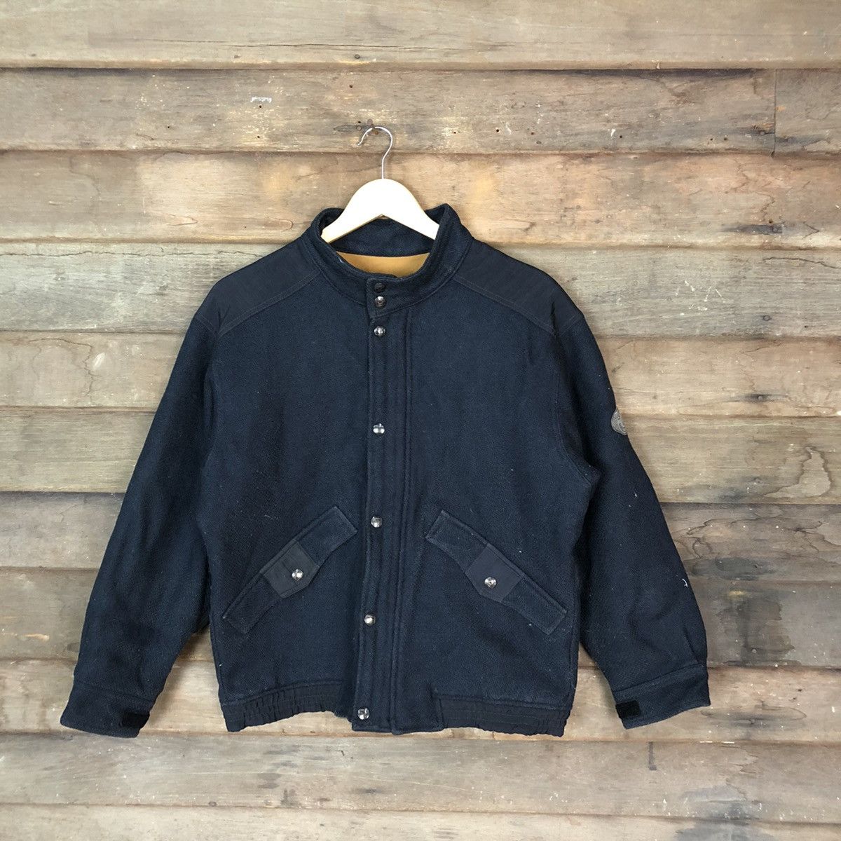 Japanese Brand Tenson Black Japan vintage Varsity Jacket #4715 Size US M / EU 48-50 / 2 - 1 Thumbnail