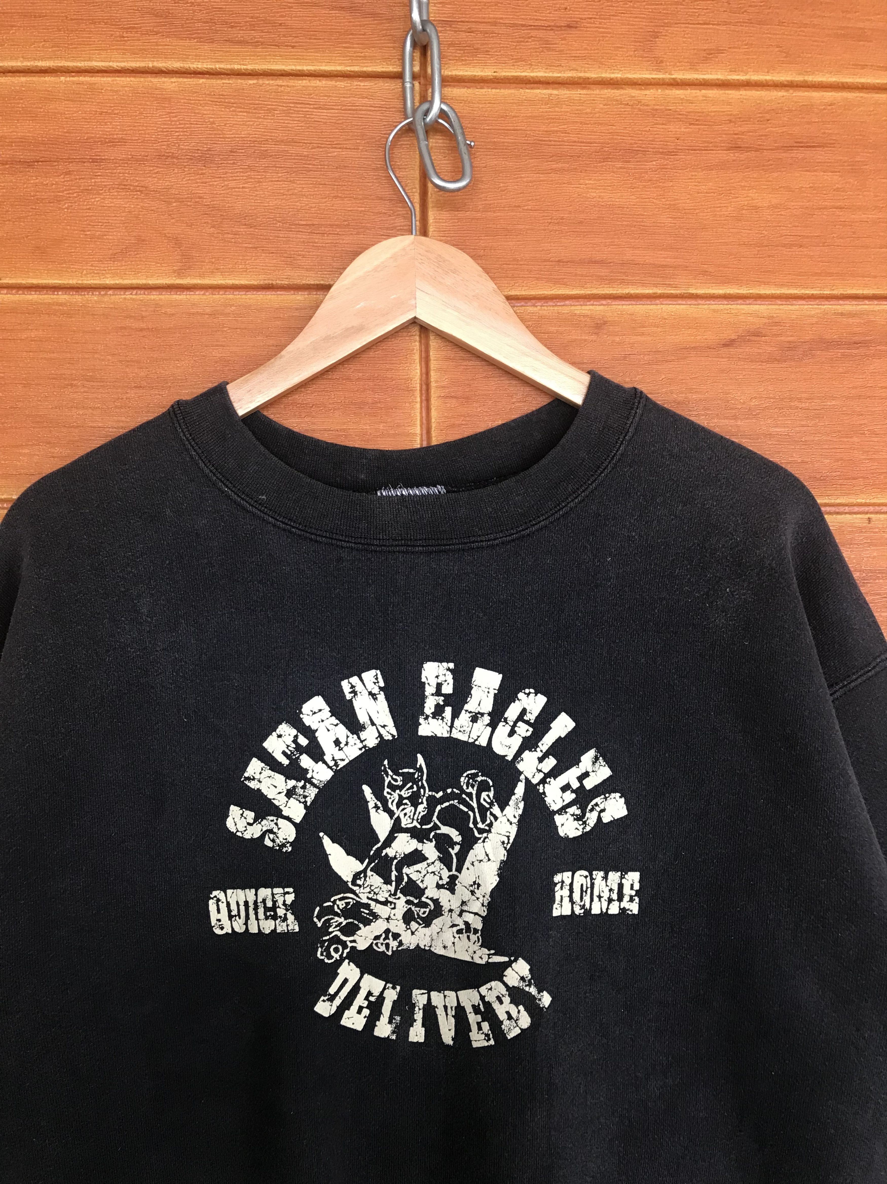 Edwin 90s EDWIN Satan Eagles Delivery Quick Home Sweatshirt Size US XL / EU 56 / 4 - 3 Thumbnail