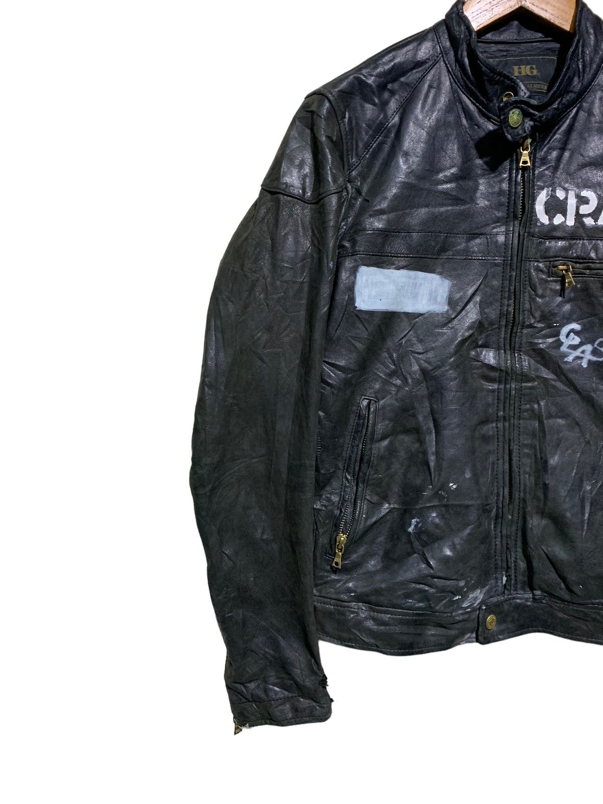 Hysteric Glamour 🔥HYSTERIC GLAMOUR HATE N WAR LEATHER JACKETS Size US M / EU 48-50 / 2 - 5 Thumbnail