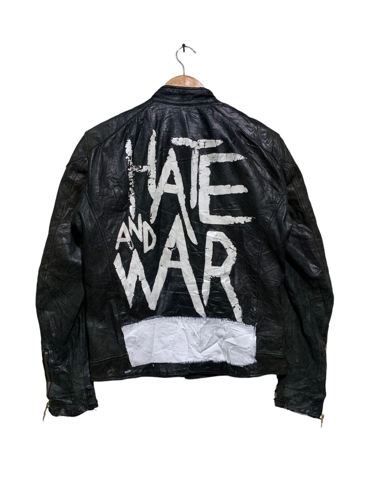 Hysteric Glamour 🔥HYSTERIC GLAMOUR HATE N WAR LEATHER JACKETS Size US M / EU 48-50 / 2 - 1 Thumbnail