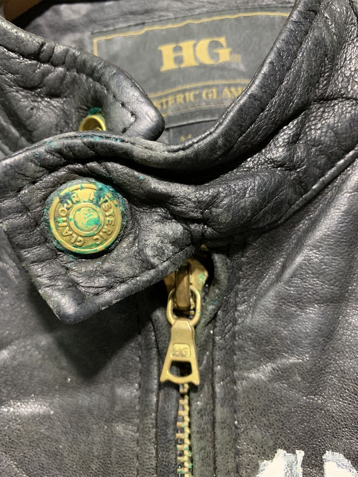 Hysteric Glamour 🔥HYSTERIC GLAMOUR HATE N WAR LEATHER JACKETS Size US M / EU 48-50 / 2 - 12 Thumbnail