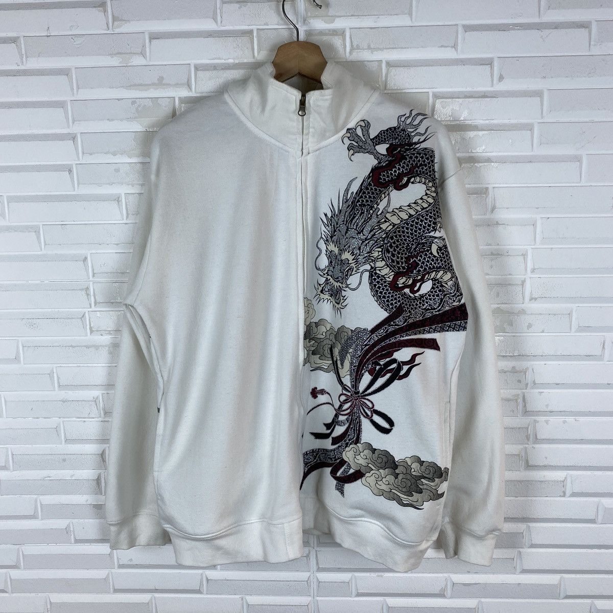 Japanese Brand Japanese Ryujin Sukajan Dragon Zipper Sweater Size US XL / EU 56 / 4 - 3 Thumbnail