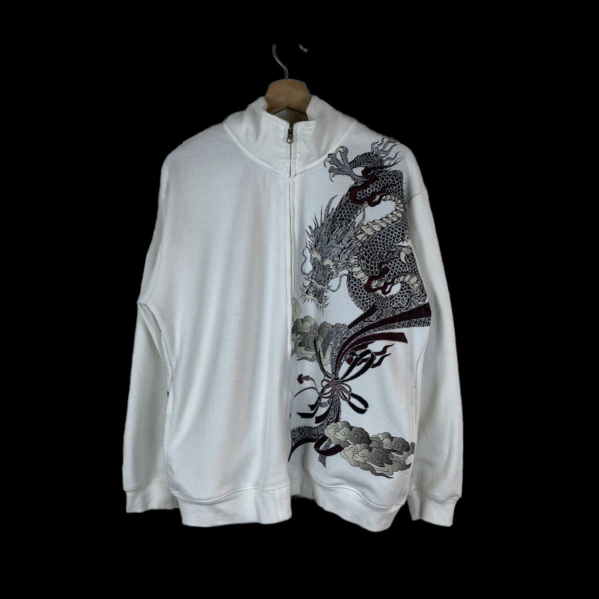 Japanese Brand Japanese Ryujin Sukajan Dragon Zipper Sweater Size US XL / EU 56 / 4 - 2 Thumbnail