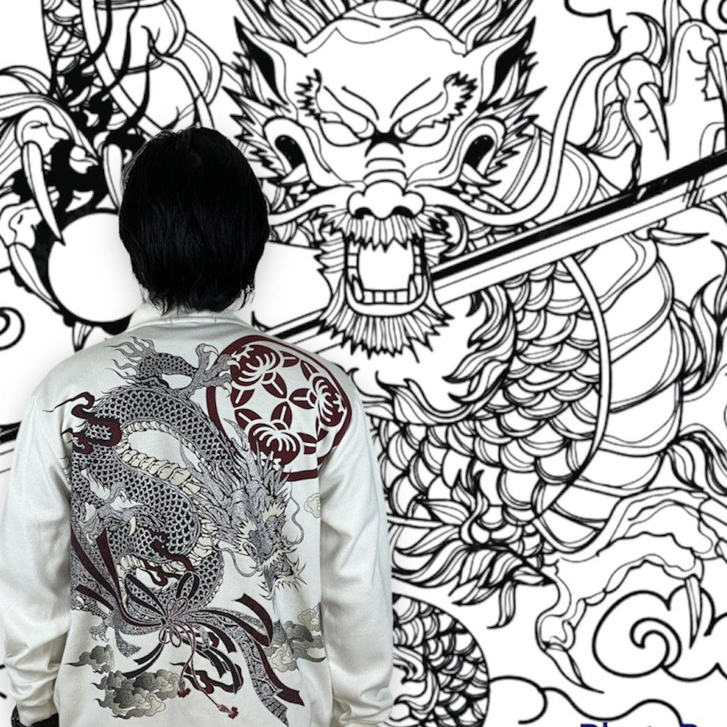 Japanese Brand Japanese Ryujin Sukajan Dragon Zipper Sweater Size US XL / EU 56 / 4 - 1 Thumbnail