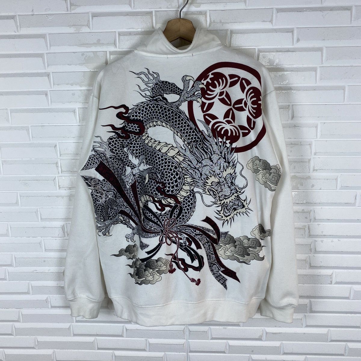 Japanese Brand Japanese Ryujin Sukajan Dragon Zipper Sweater Size US XL / EU 56 / 4 - 15 Thumbnail