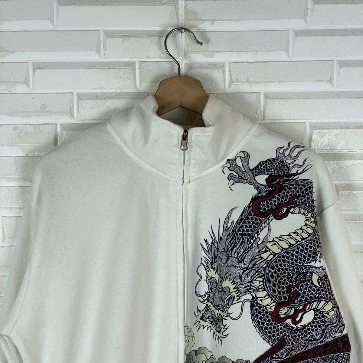 Japanese Brand Japanese Ryujin Sukajan Dragon Zipper Sweater Size US XL / EU 56 / 4 - 5 Thumbnail