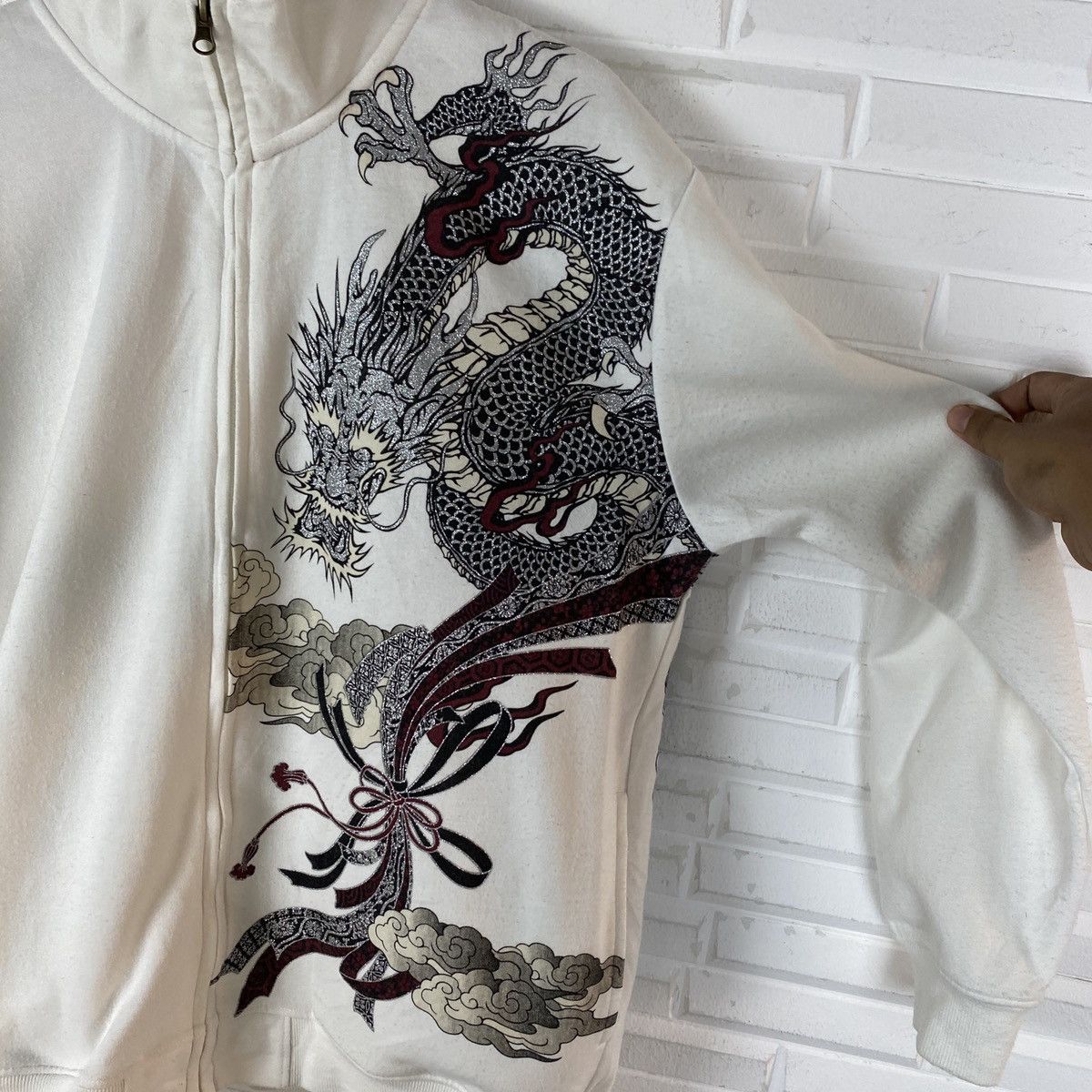 Japanese Brand Japanese Ryujin Sukajan Dragon Zipper Sweater Size US XL / EU 56 / 4 - 14 Thumbnail