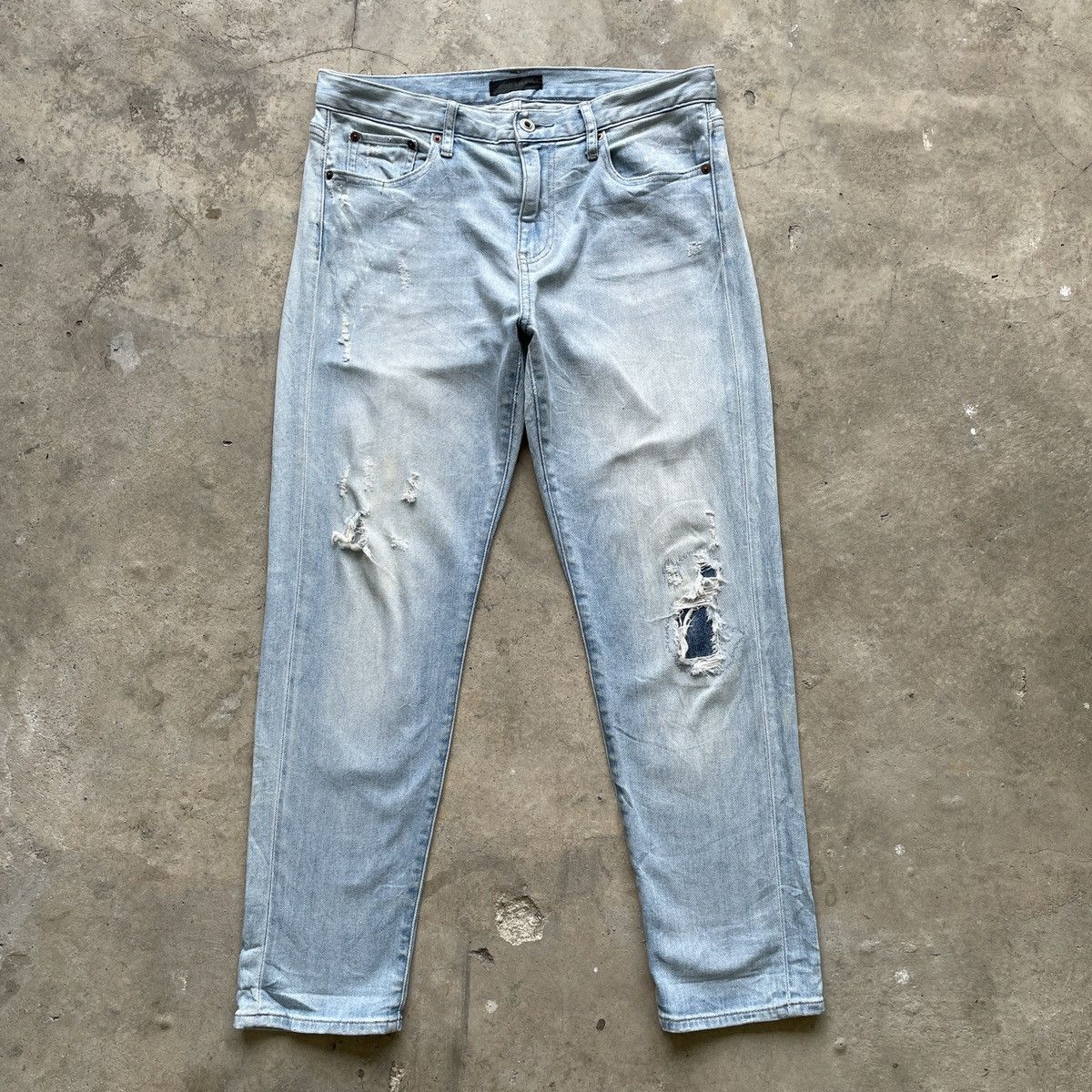 Vintage Japanese Jeans W32 Japanese Denim Distressed Pants
