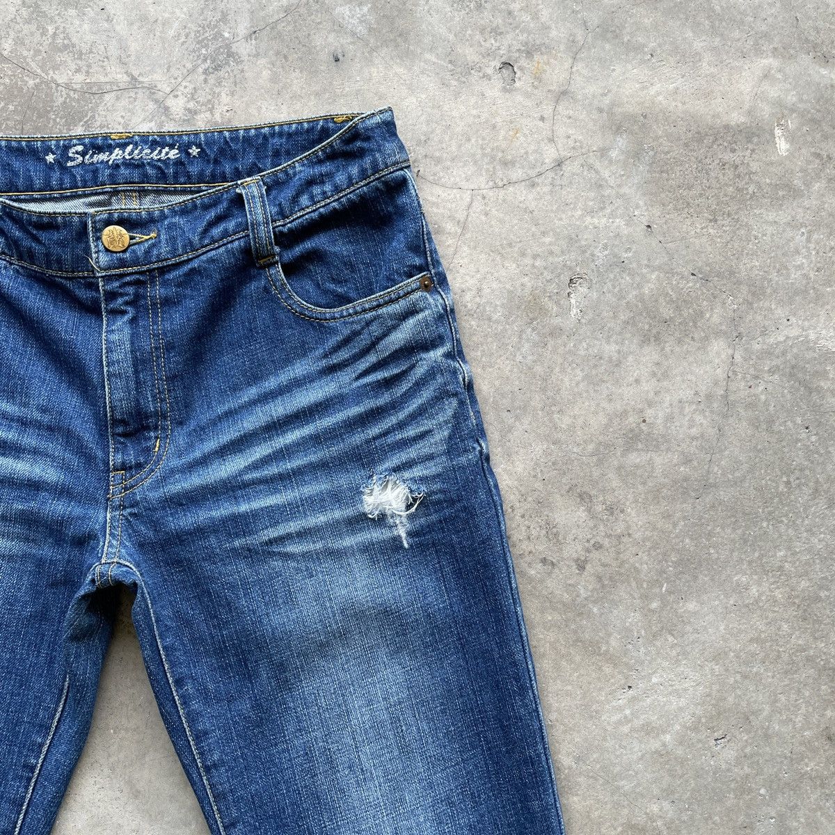 Japanese Brand Vintage Simplicite Jeans 29x28 Simplicite Denim Pants Size US 29 - 4 Thumbnail