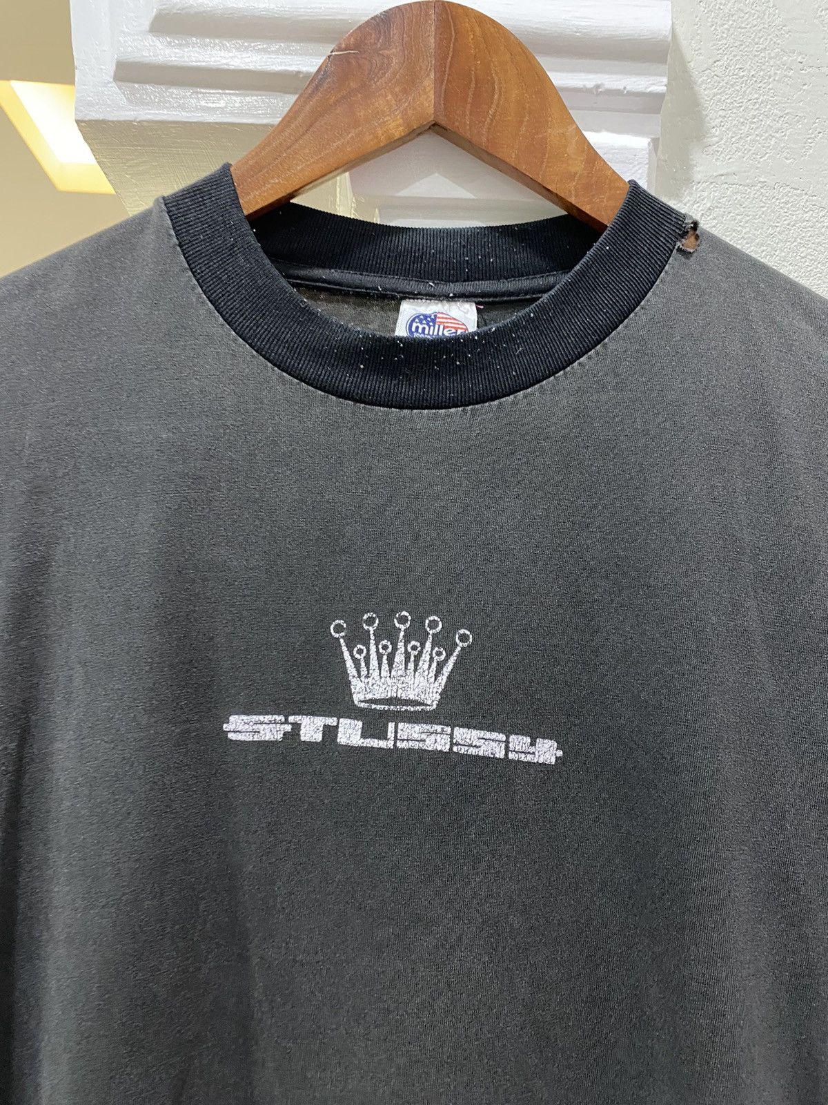 Stussy × Vintage Vintage 80’s Stussy King Centre Logo Shirt Size US L / EU 52-54 / 3 - 2 Thumbnail