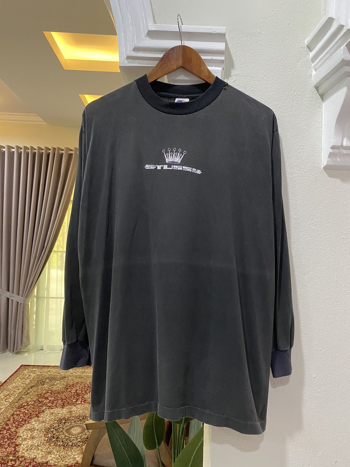 Stussy × Vintage Vintage 80’s Stussy King Centre Logo Shirt Size US L / EU 52-54 / 3 - 1 Thumbnail