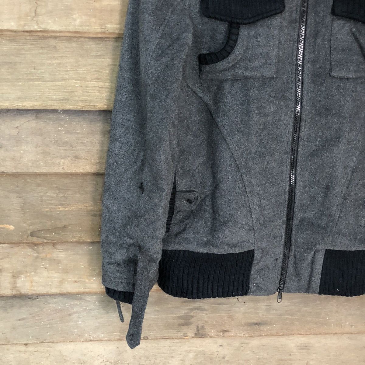 Japanese Brand Cryx Japan Grey multipocket sweater Jacket #4717 Size S / US 4 / IT 40 - 4 Thumbnail