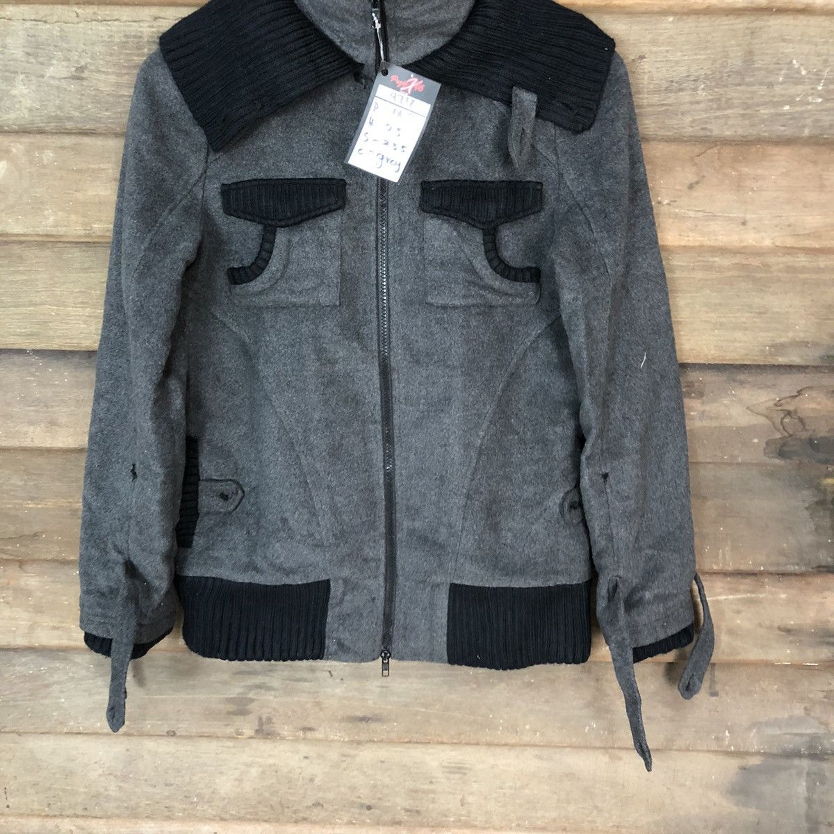 Japanese Brand Cryx Japan Grey multipocket sweater Jacket #4717 Size S / US 4 / IT 40 - 3 Thumbnail