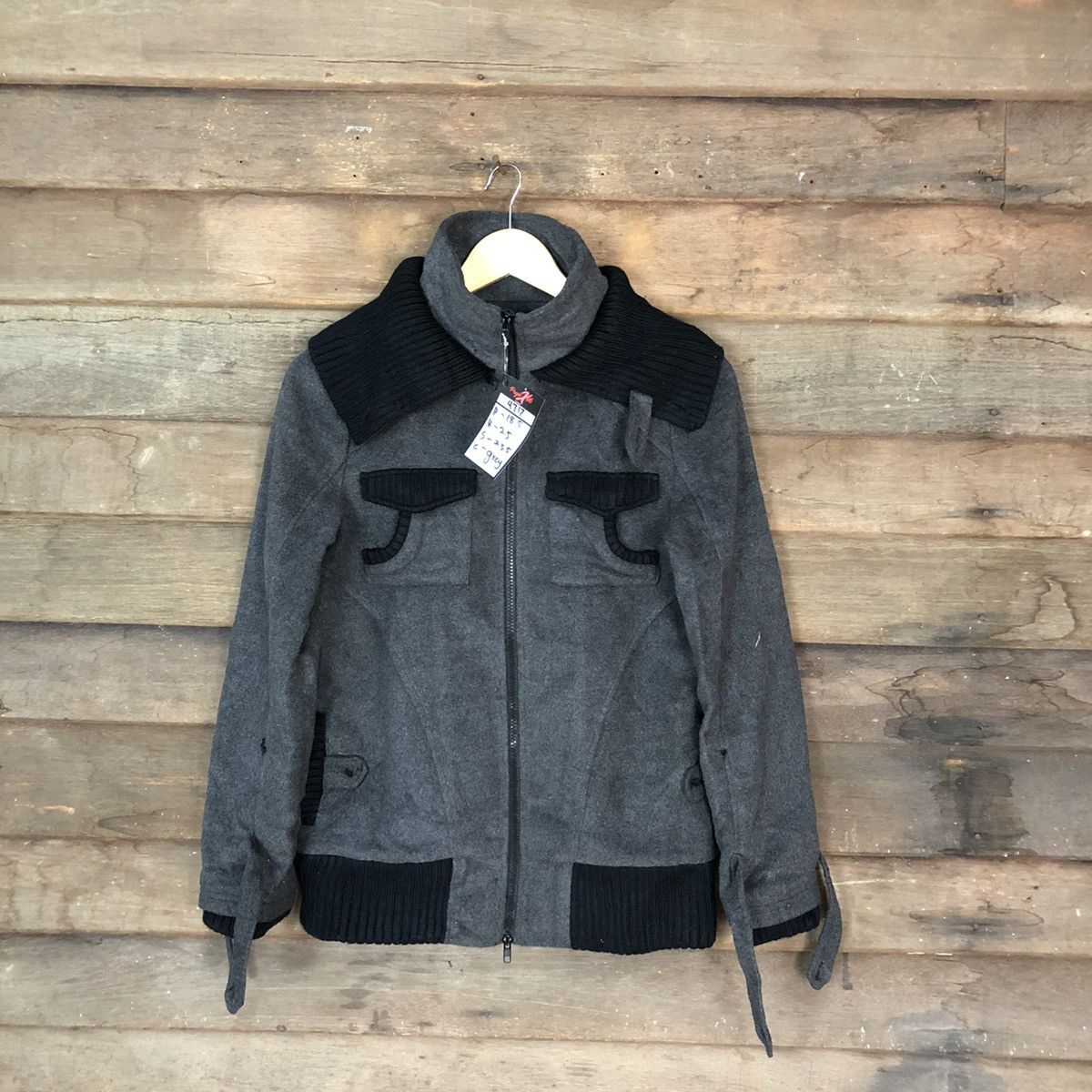 Cryx Japan Grey multipocket sweater Jacket #4717 Outerwear