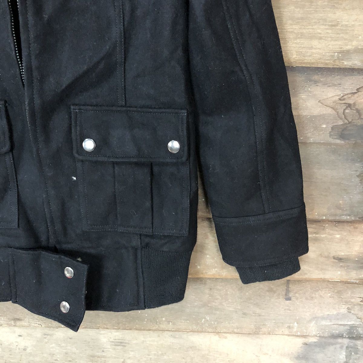 Japanese Brand Igni japan multi pocket Black Varsity Jacket #4718 Size M / US 6-8 / IT 42-44 - 5 Thumbnail