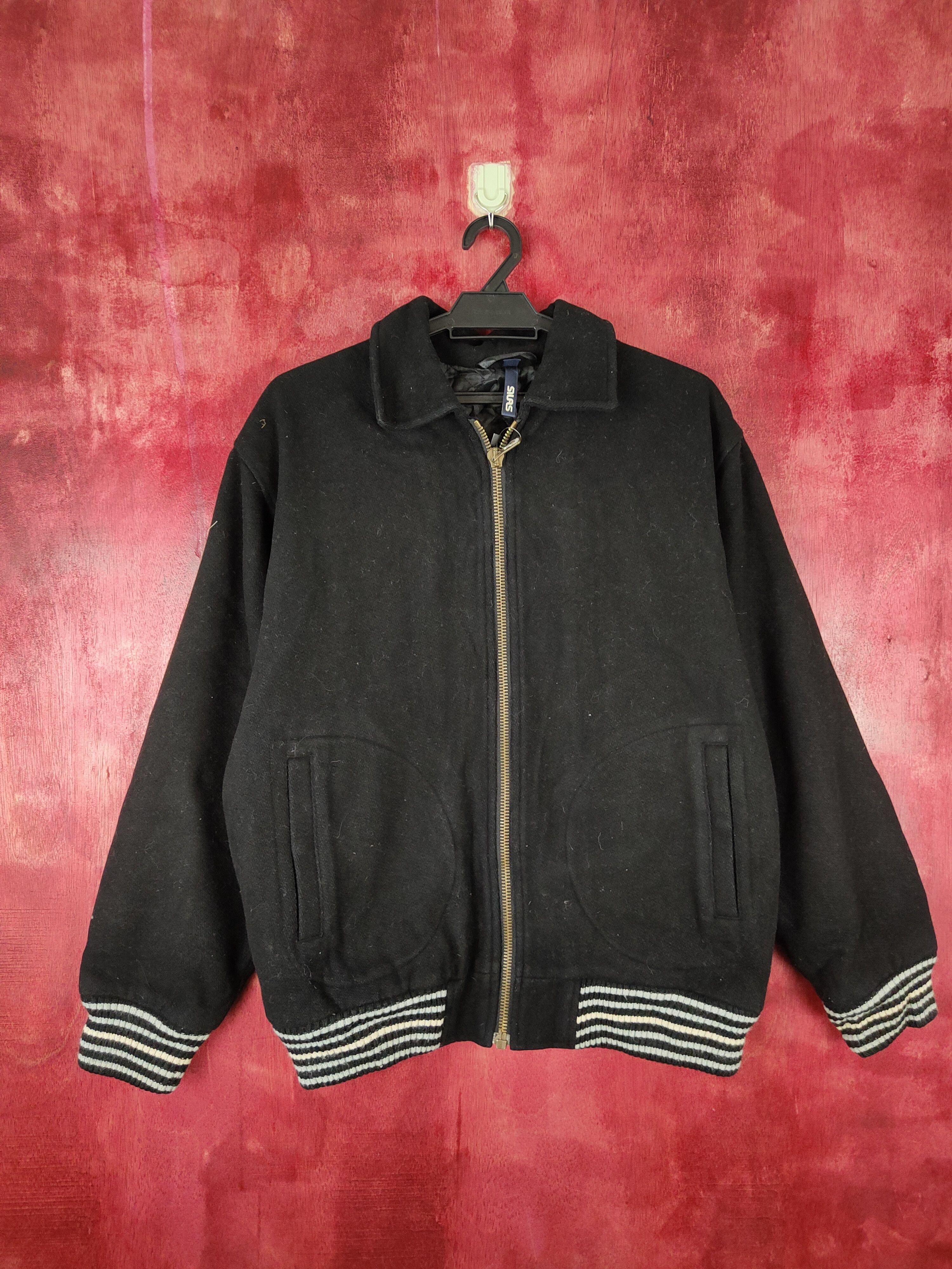 image of Silas Black Sweater Varsity Jacket 5200, Men's (Size Medium)
