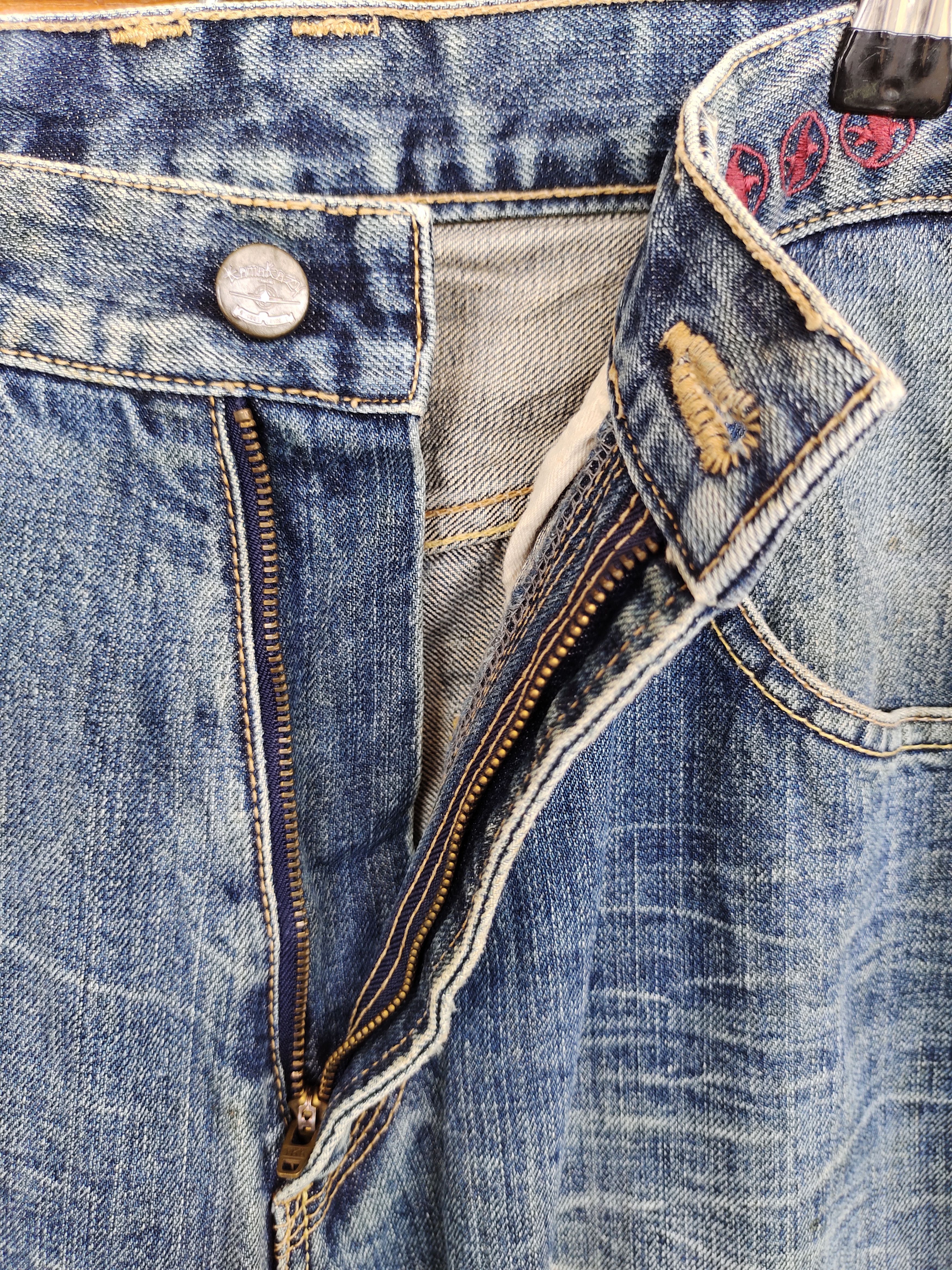Kapital Japanese Brand KAMAKAZY Clawmark Distress Loose Denim Jeans Size US 32 / EU 48 - 22 Thumbnail