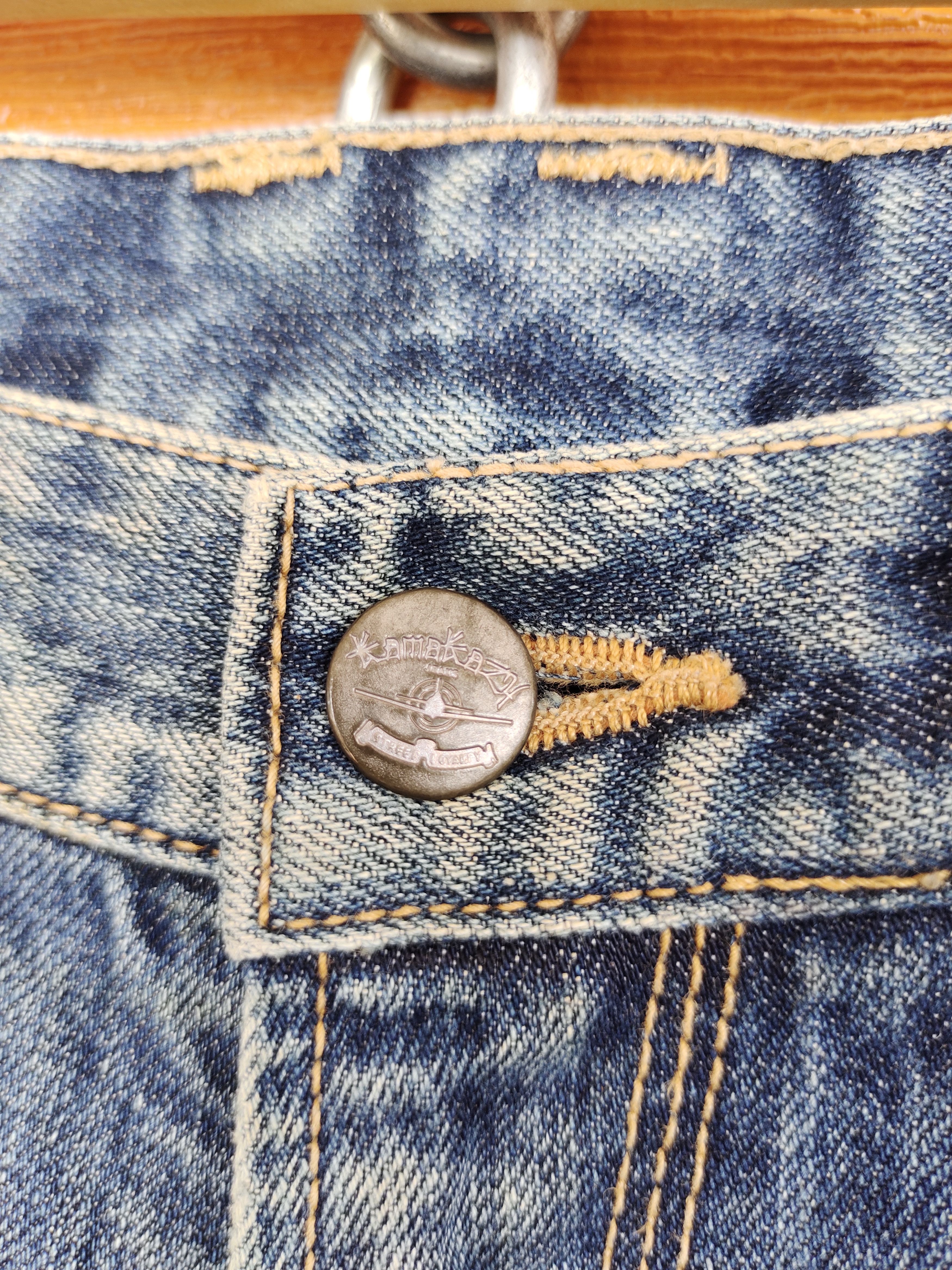 Kapital Japanese Brand KAMAKAZY Clawmark Distress Loose Denim Jeans Size US 32 / EU 48 - 21 Thumbnail