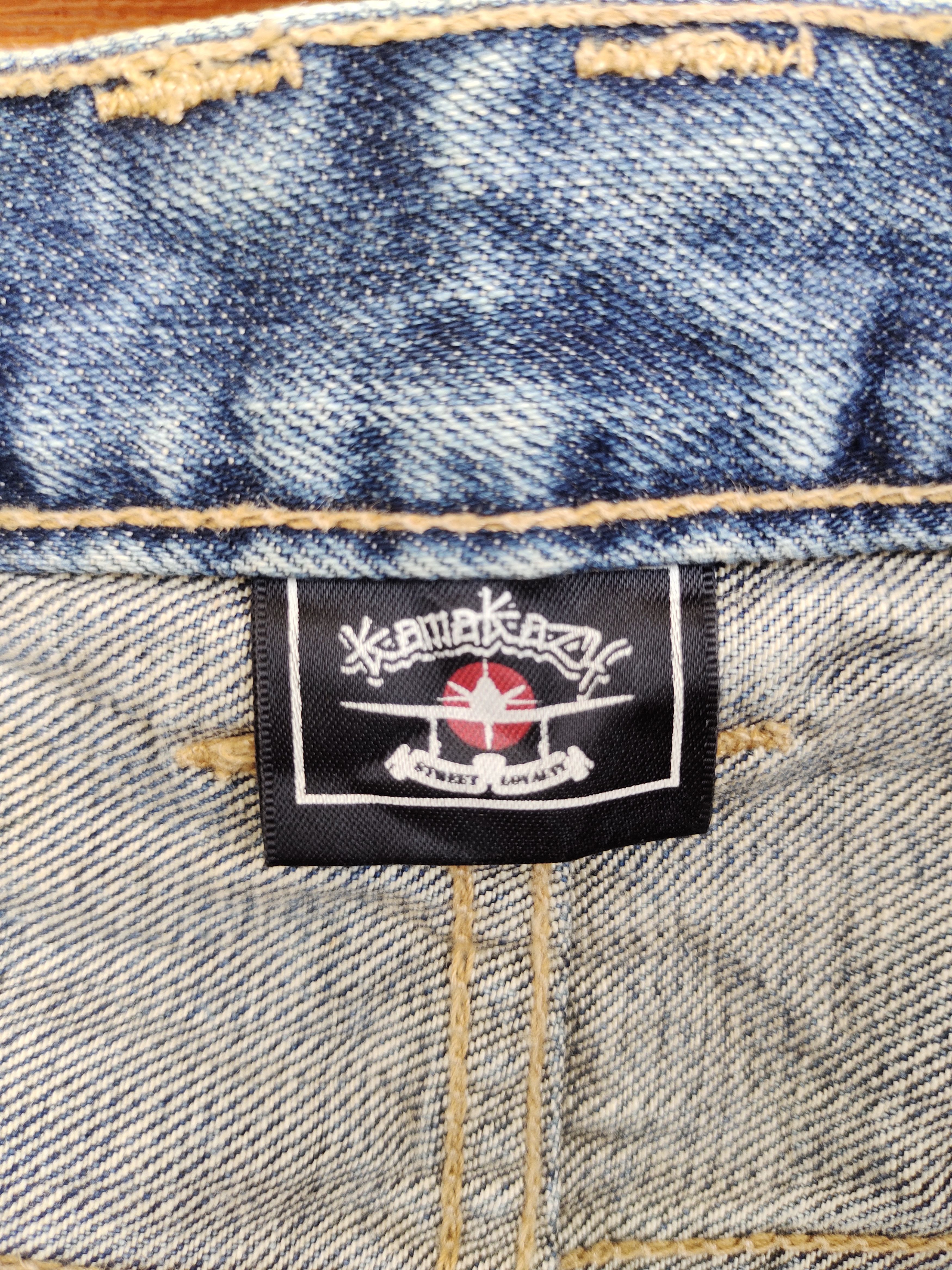 Kapital Japanese Brand KAMAKAZY Clawmark Distress Loose Denim Jeans Size US 32 / EU 48 - 23 Thumbnail