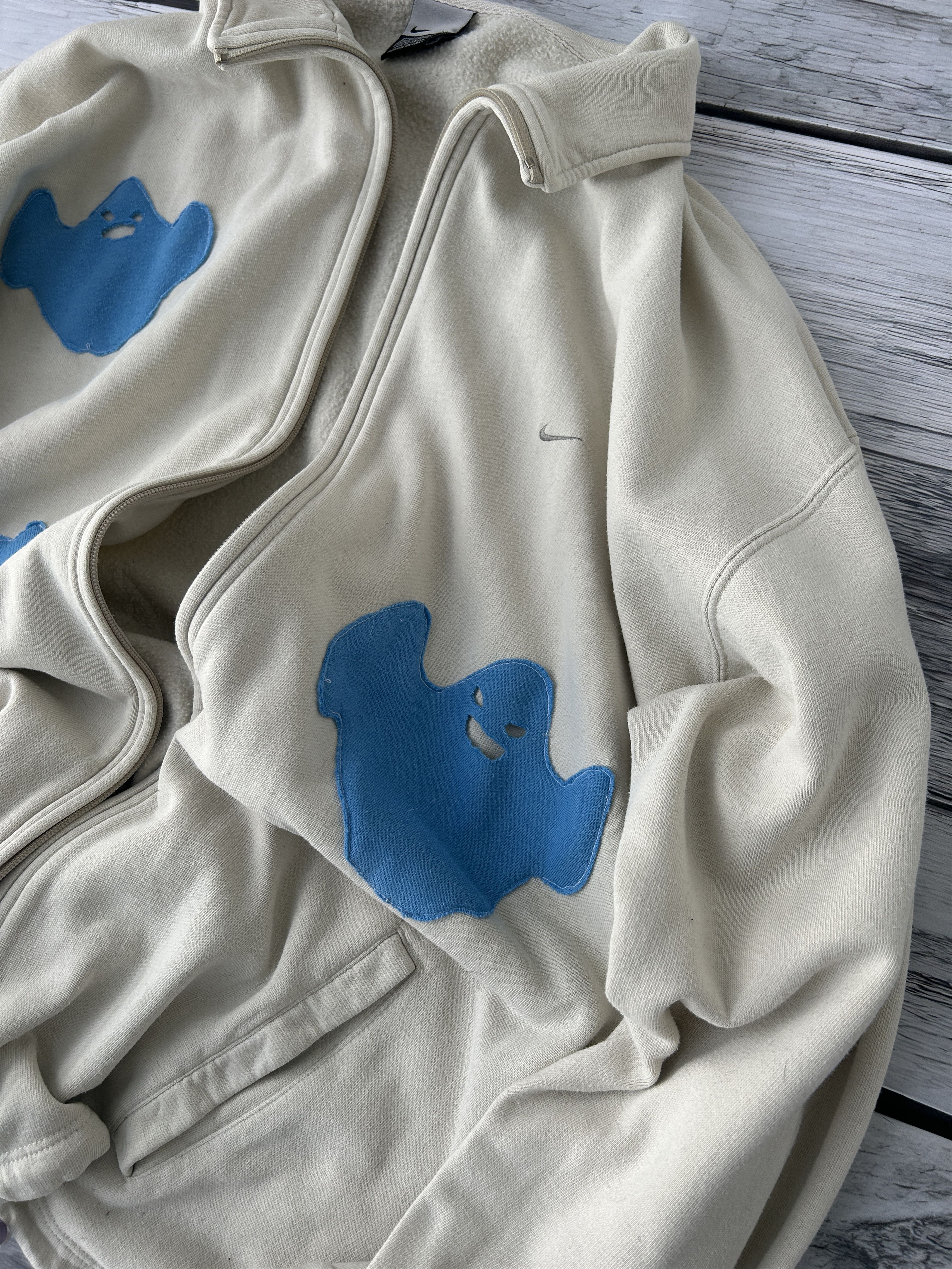 Nike × Vintage Vintage Streetwear Custom Nike Big Logo Hoodie Y2K 90s Size US XL / EU 56 / 4 - 3 Thumbnail