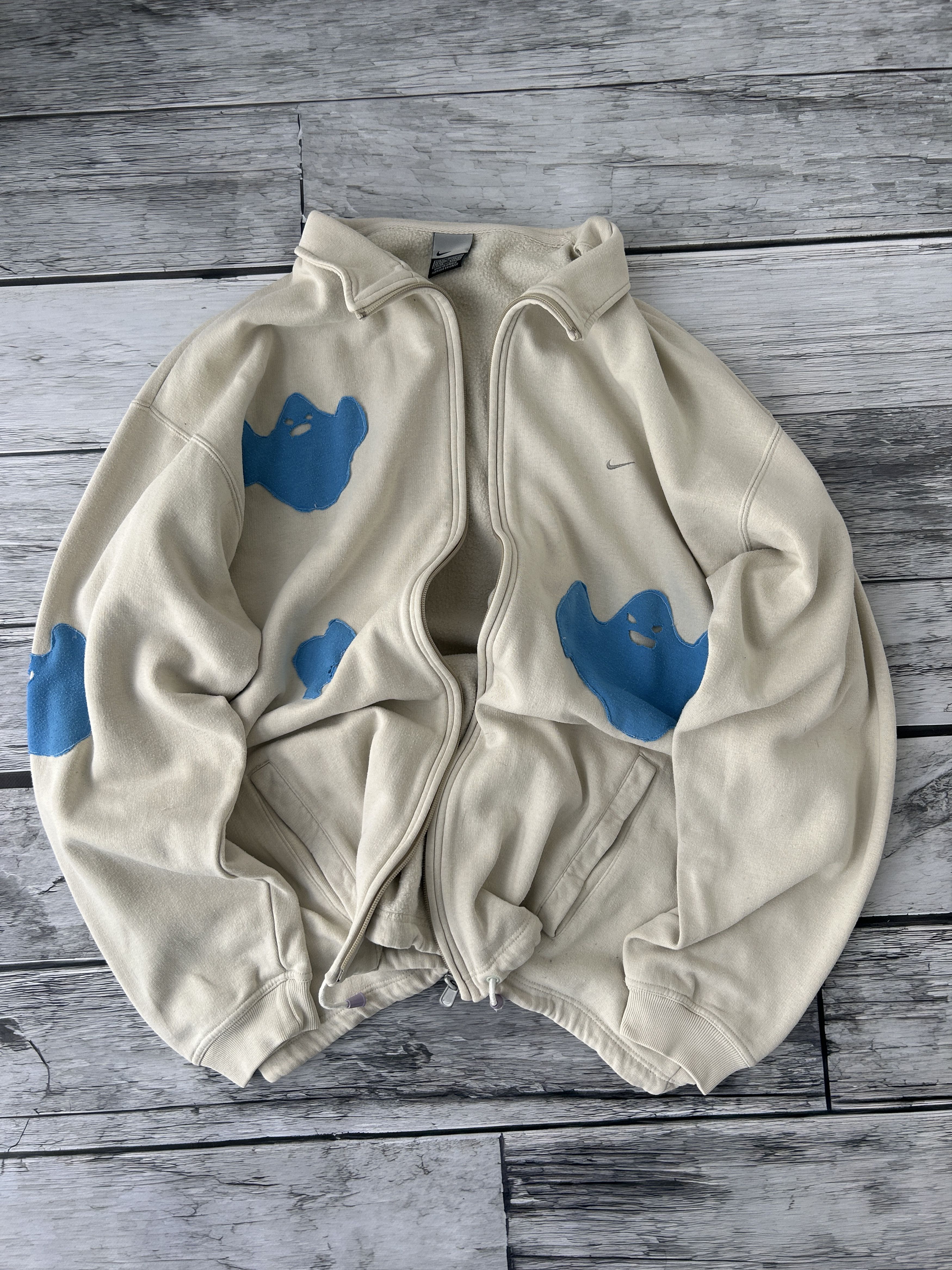 Nike × Vintage Vintage Streetwear Custom Nike Big Logo Hoodie Y2K 90s Size US XL / EU 56 / 4 - 1 Thumbnail
