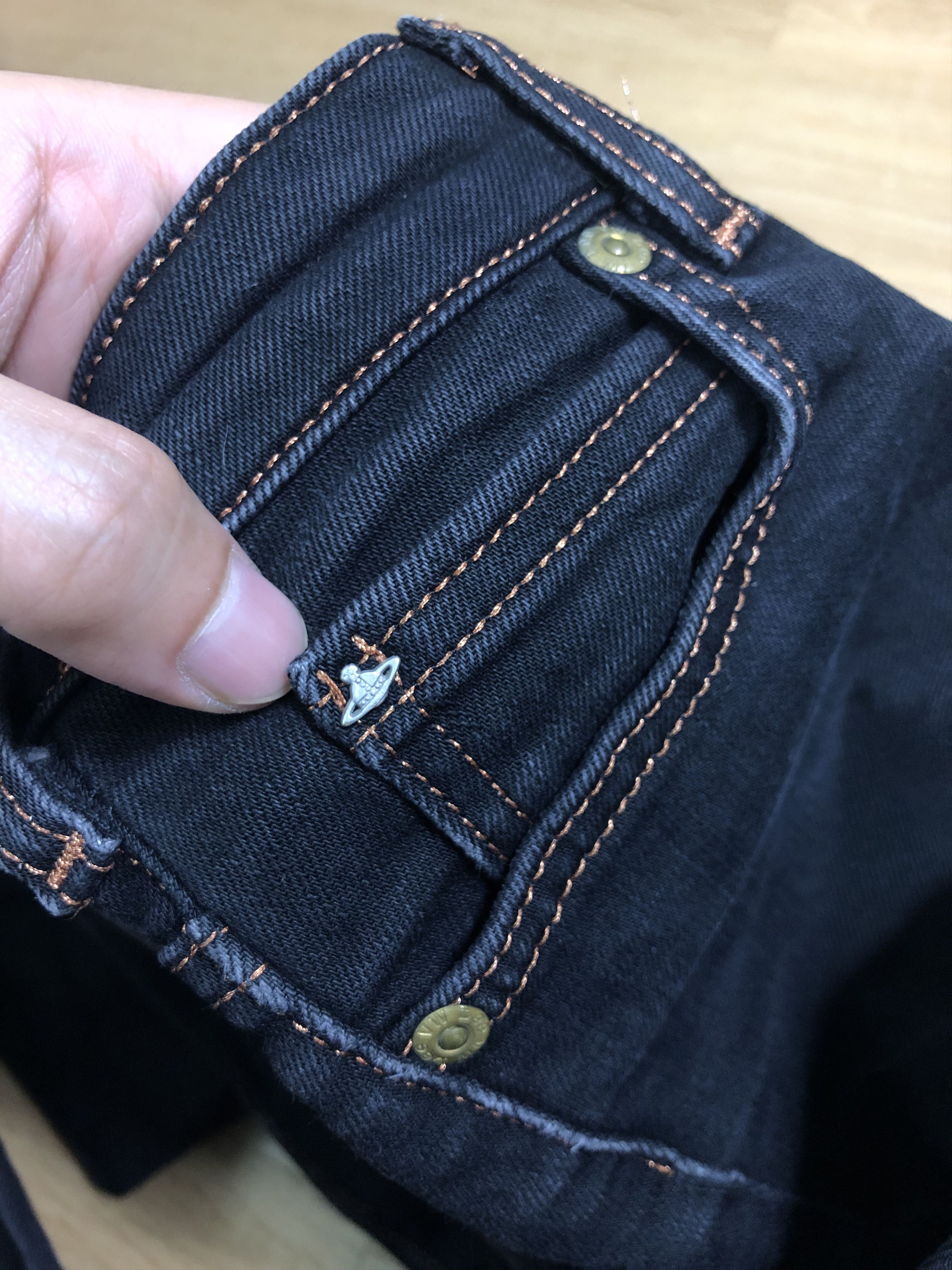 Lee × Vivienne Westwood VIVIENNE WESTWOOD X LEE BLACK SKINNY JEANS EMBROIDERY Size 24" / US 00 / IT 34 - 13 Thumbnail