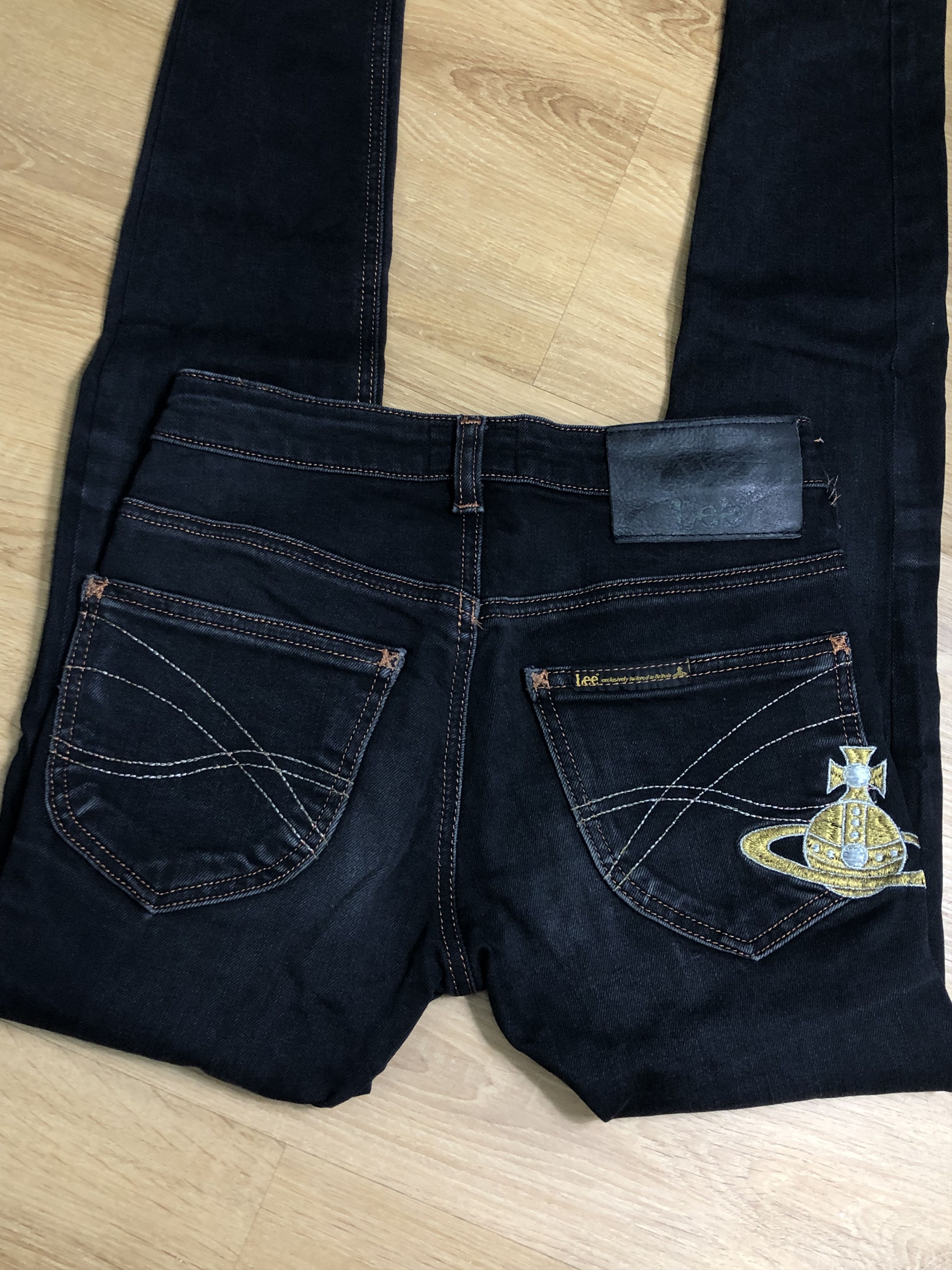Lee × Vivienne Westwood VIVIENNE WESTWOOD X LEE BLACK SKINNY JEANS EMBROIDERY Size 24" / US 00 / IT 34 - 7 Thumbnail