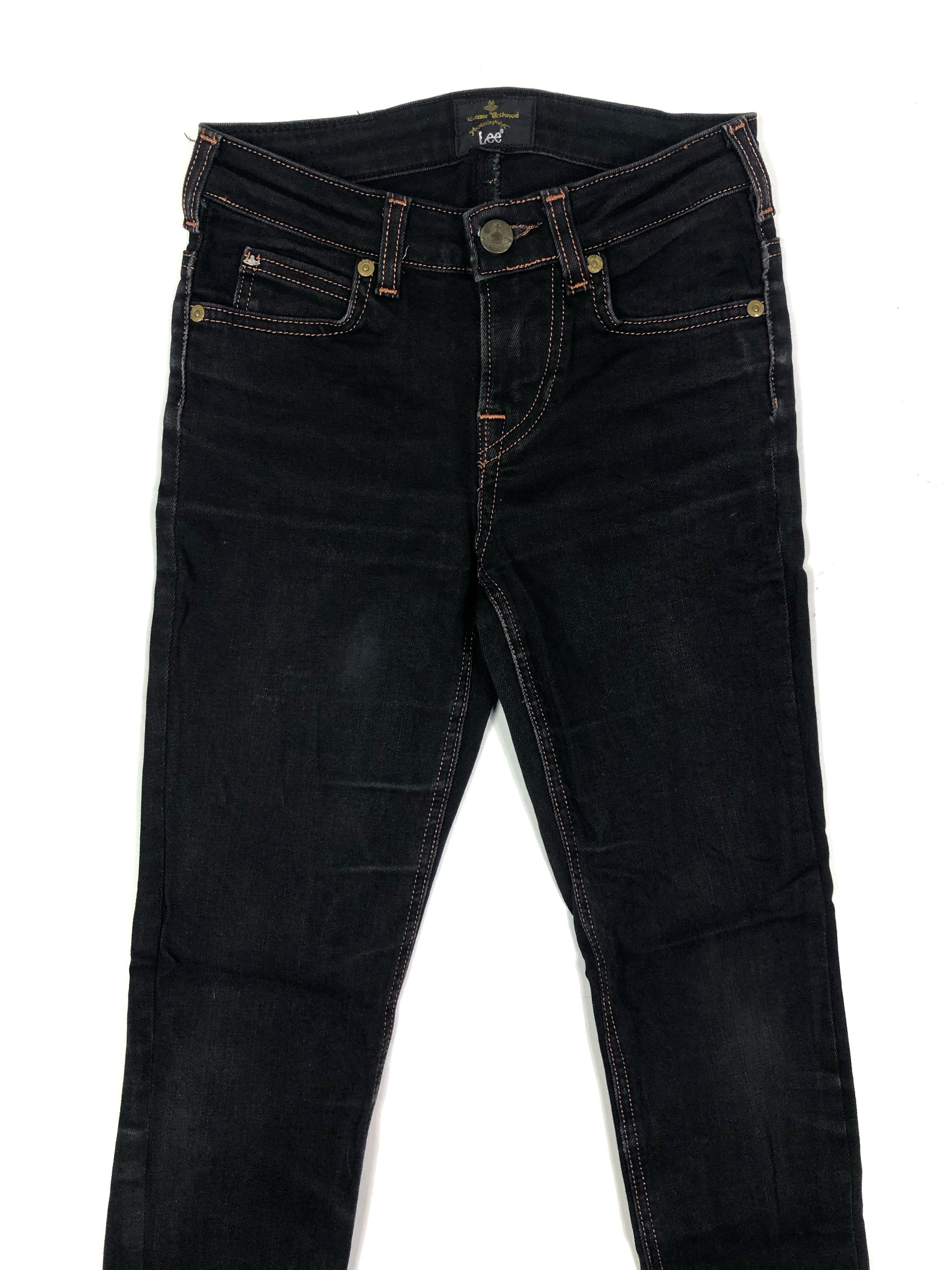 Lee × Vivienne Westwood VIVIENNE WESTWOOD X LEE BLACK SKINNY JEANS EMBROIDERY Size 24" / US 00 / IT 34 - 5 Thumbnail