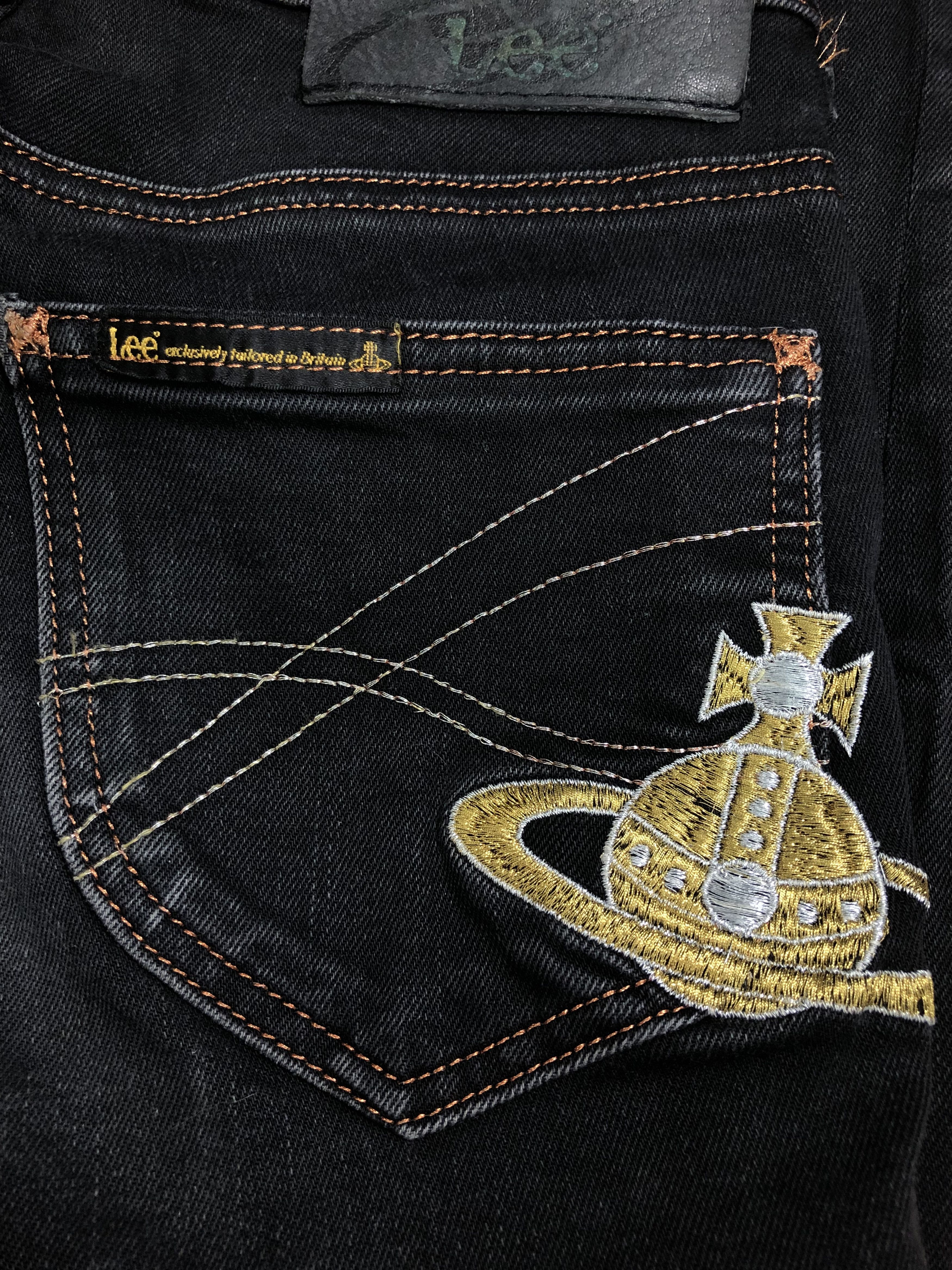 Lee × Vivienne Westwood VIVIENNE WESTWOOD X LEE BLACK SKINNY JEANS EMBROIDERY Size 24" / US 00 / IT 34 - 8 Thumbnail