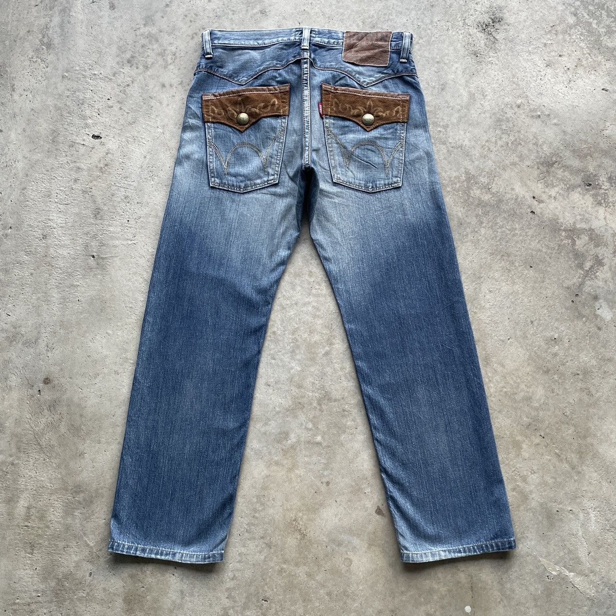 Japanese Brand Rare🔥 Edwin Exclusive Vintage Distressed Denim Pants Faded Size US 34 / EU 50 - 1 Thumbnail