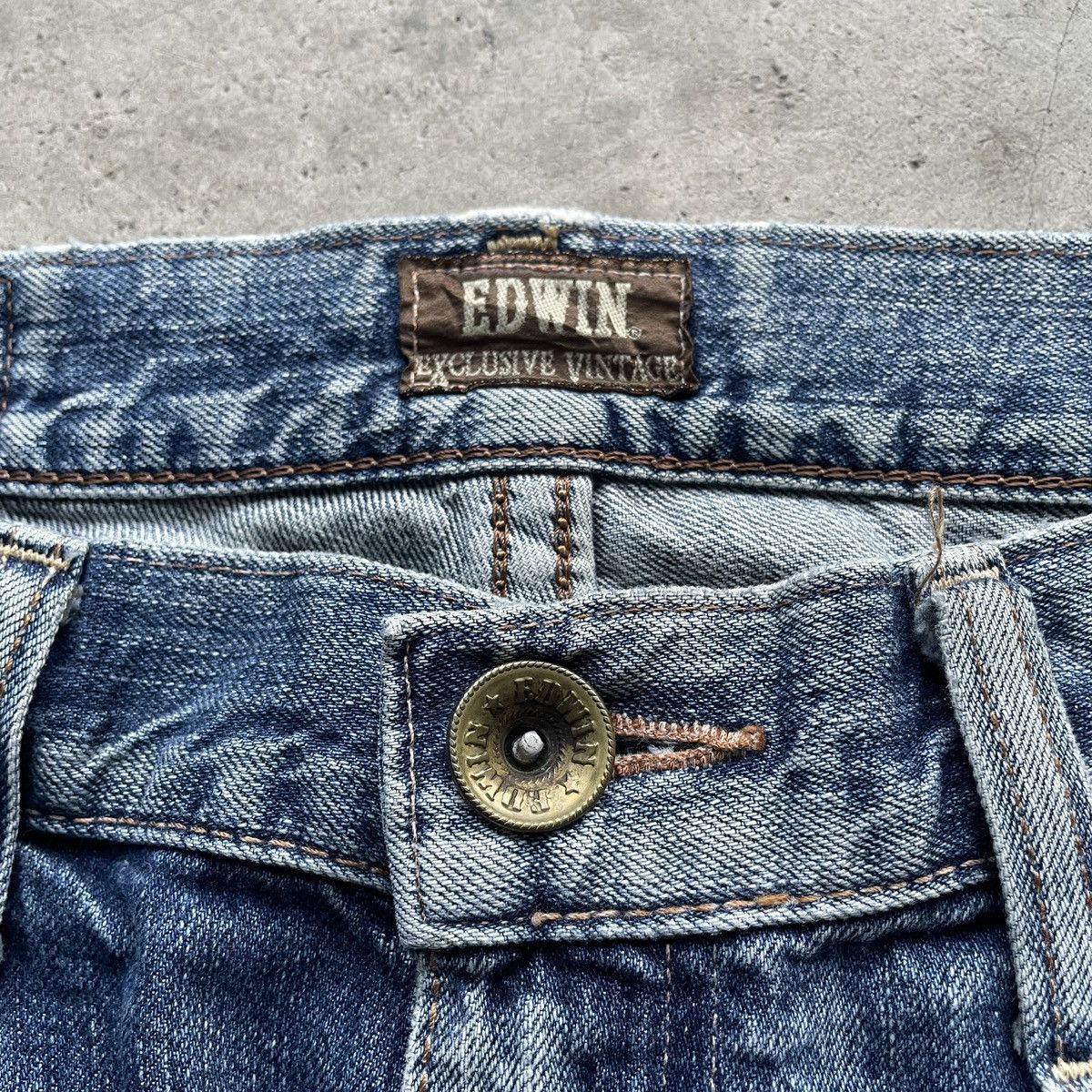 Japanese Brand Rare🔥 Edwin Exclusive Vintage Distressed Denim Pants Faded Size US 34 / EU 50 - 7 Thumbnail
