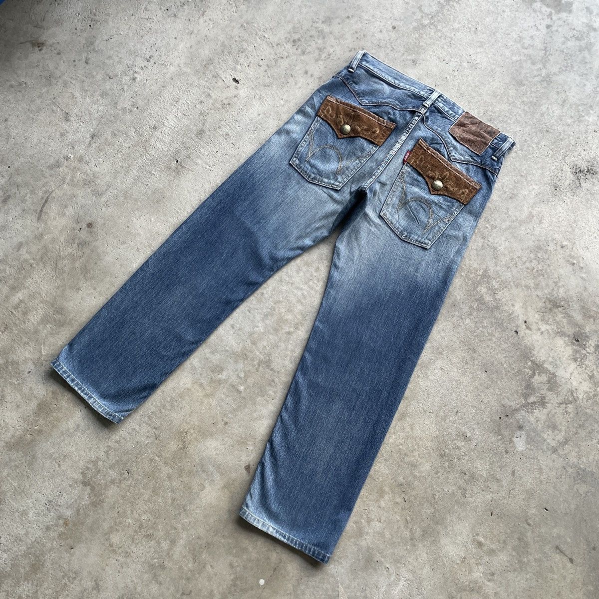 Japanese Brand Rare🔥 Edwin Exclusive Vintage Distressed Denim Pants Faded Size US 34 / EU 50 - 16 Thumbnail