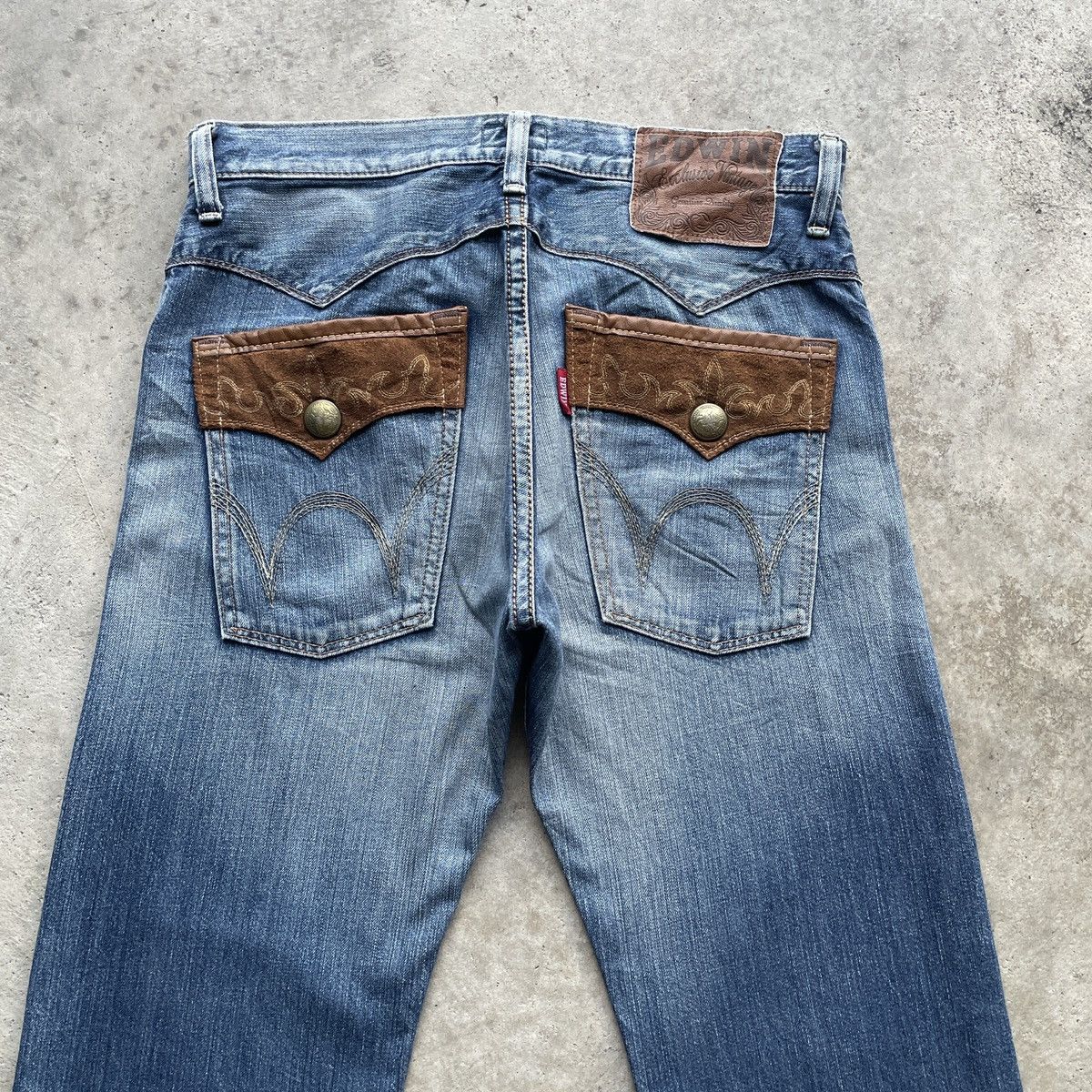 Japanese Brand Rare🔥 Edwin Exclusive Vintage Distressed Denim Pants Faded Size US 34 / EU 50 - 14 Thumbnail