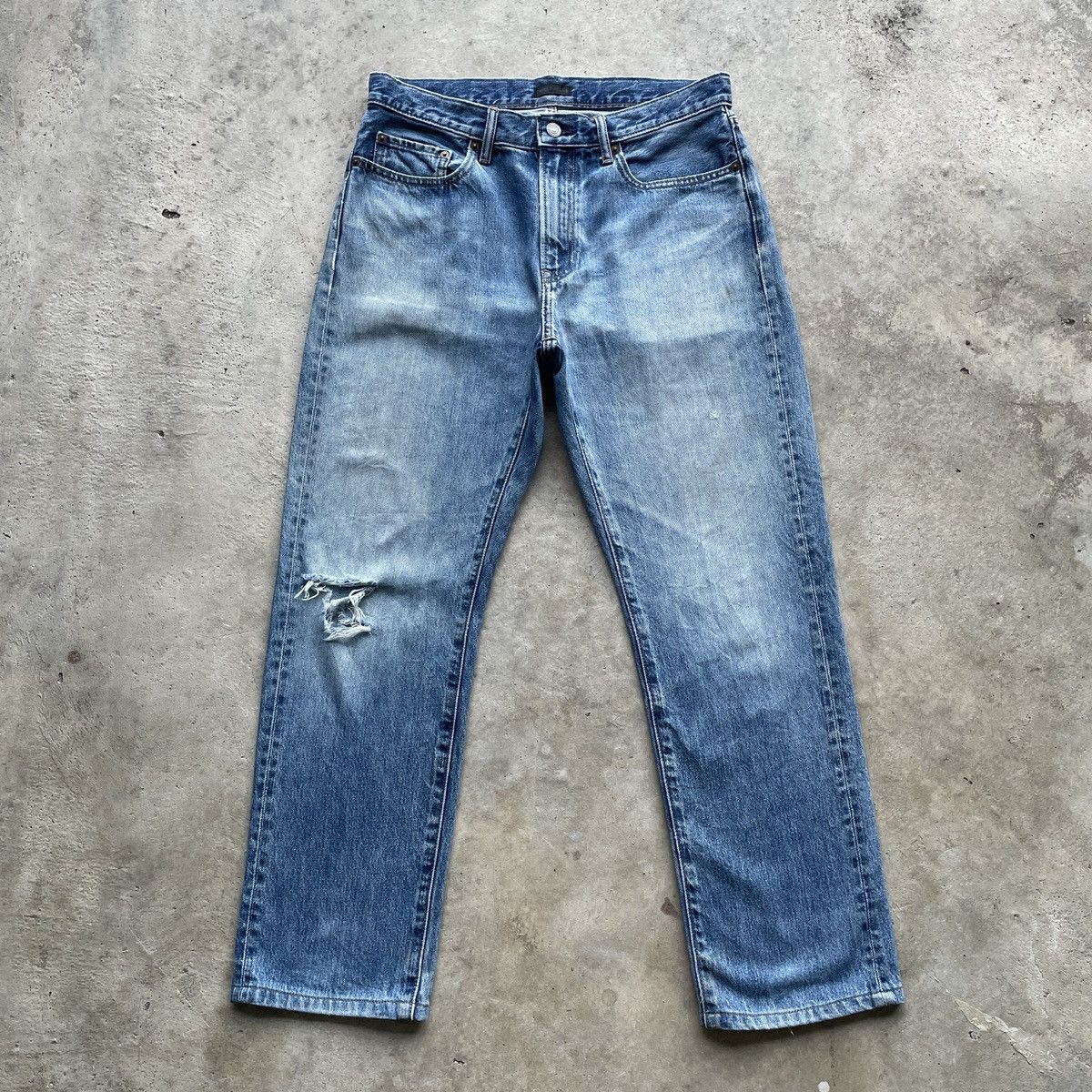 Japanese Brand Vintage Japanese Faded Distressed Denim Jeans Pants W32x27.5 Size US 32 / EU 48 - 1 Thumbnail
