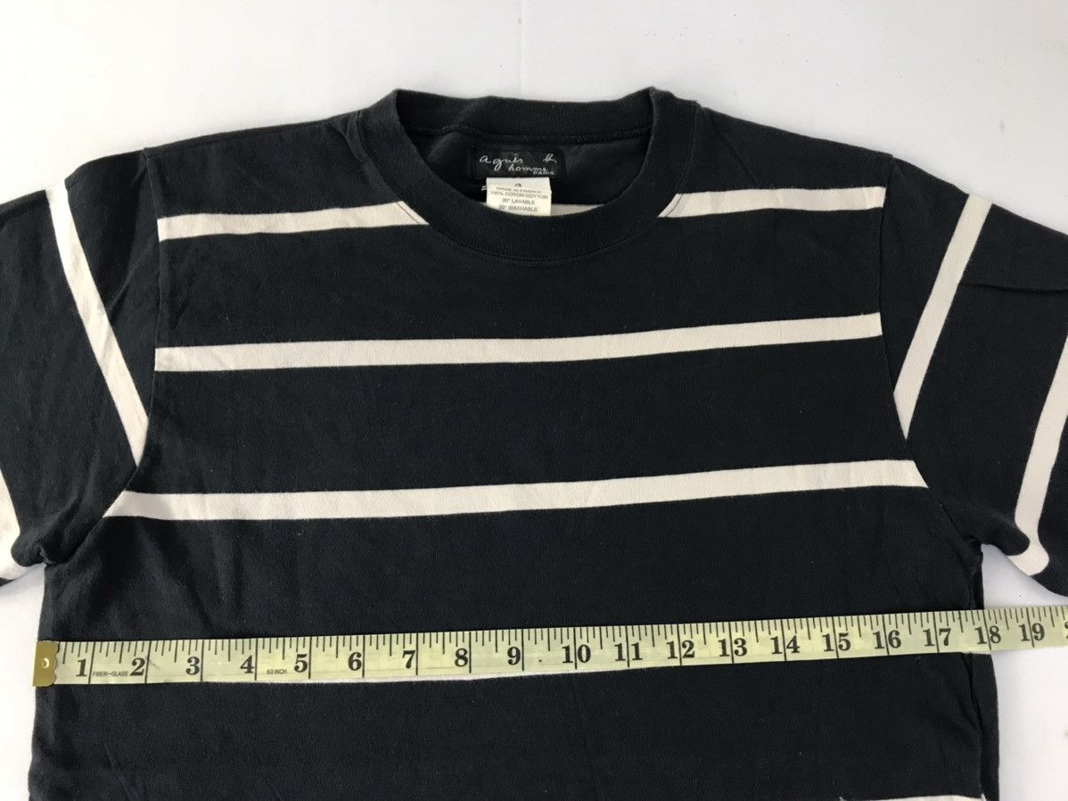 agnes b. Agnes B Homme Paris Striped Crewneck Printed Tee T-shirt Size US S / EU 44-46 / 1 - 7 Thumbnail