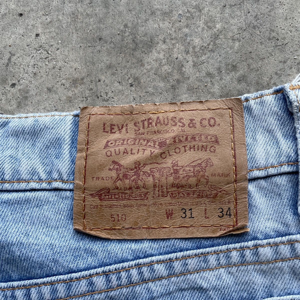 Levi's Vintage 90s Levi’s 510 Light Wash Denim Jeans Pants W30x33 Size US 30 / EU 46 - 9 Thumbnail