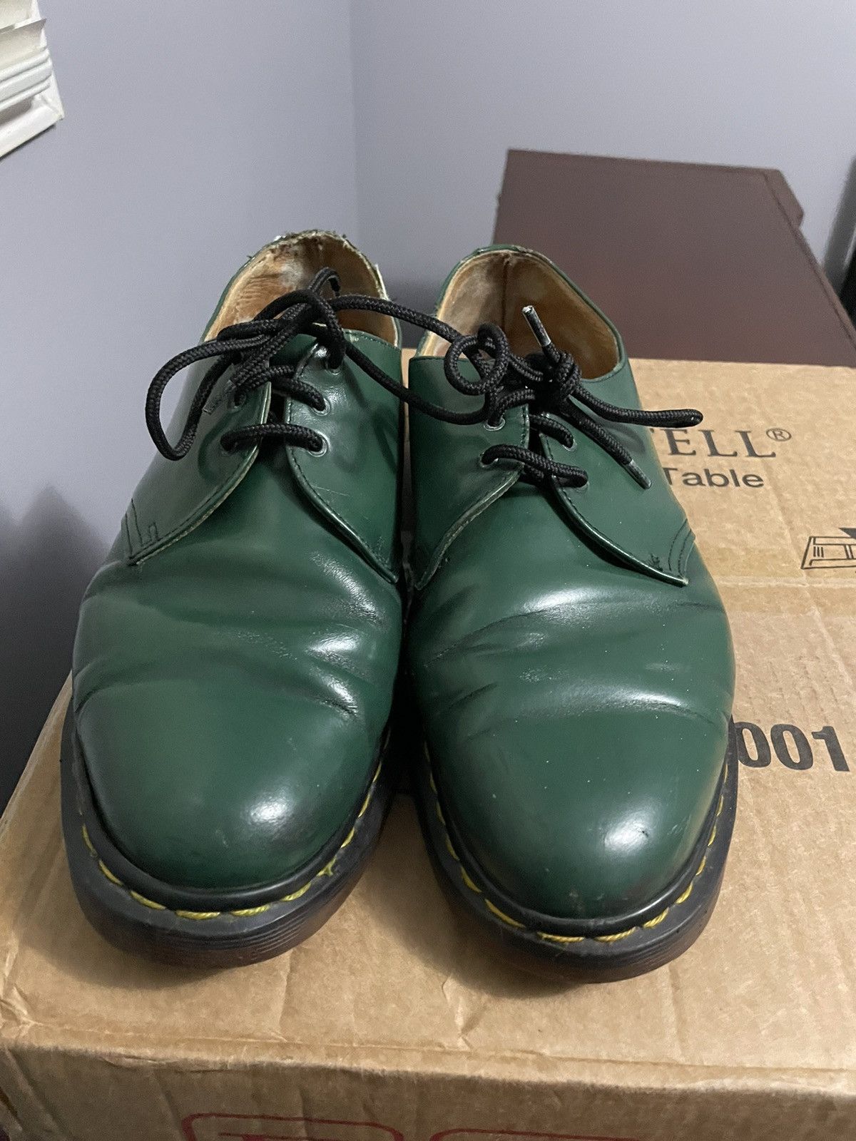 Dr. Martens Dark Green Dr.Martens original lows Size US 12 / EU 45 - 1 Thumbnail