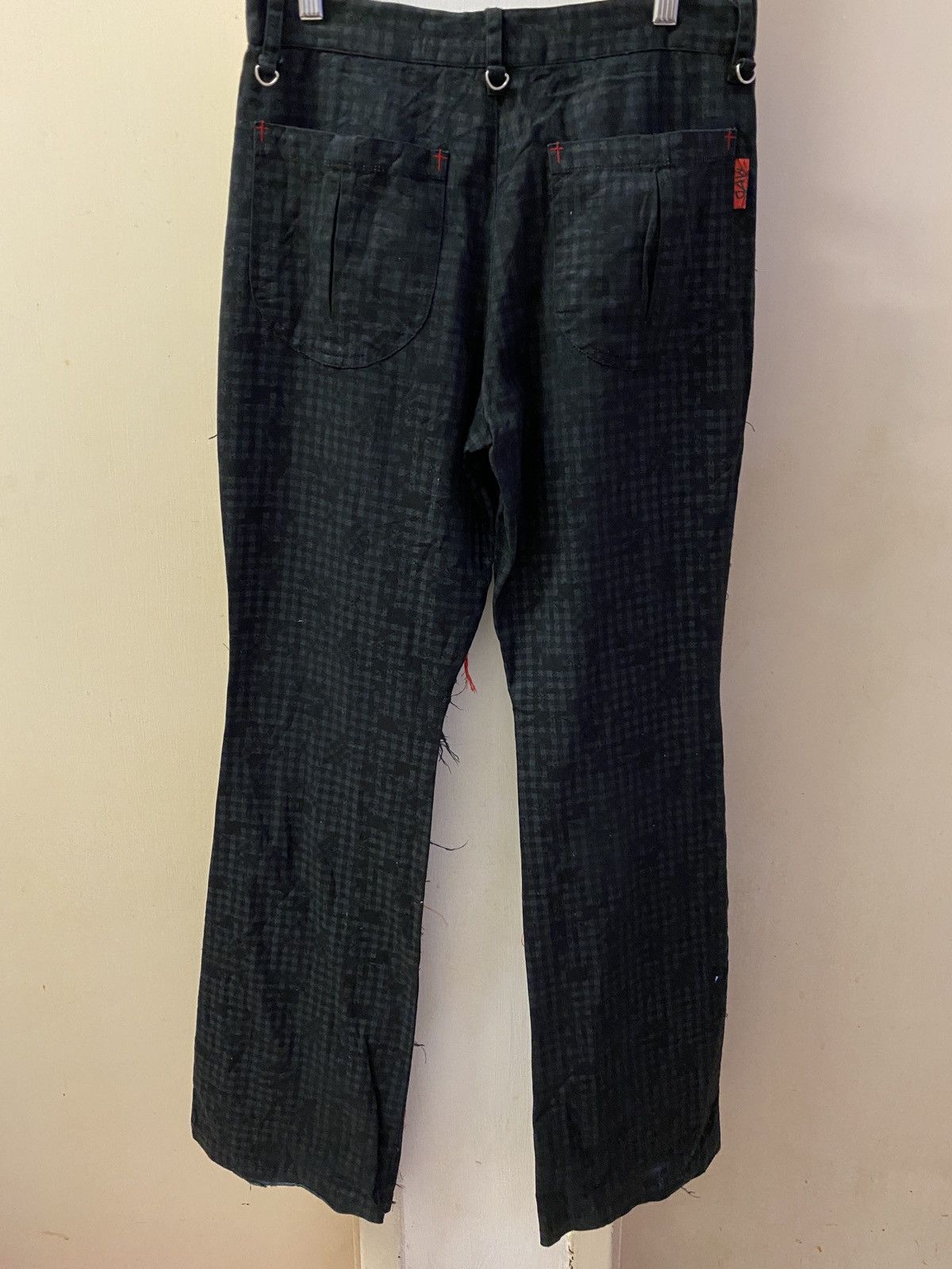 If Six Was Nine × Japanese Brand × Le Grande Bleu (L.G.B.) 🔥🔥💰💰Madpunks distressed scab patchwork flared pants Size US 29 - 5 Thumbnail